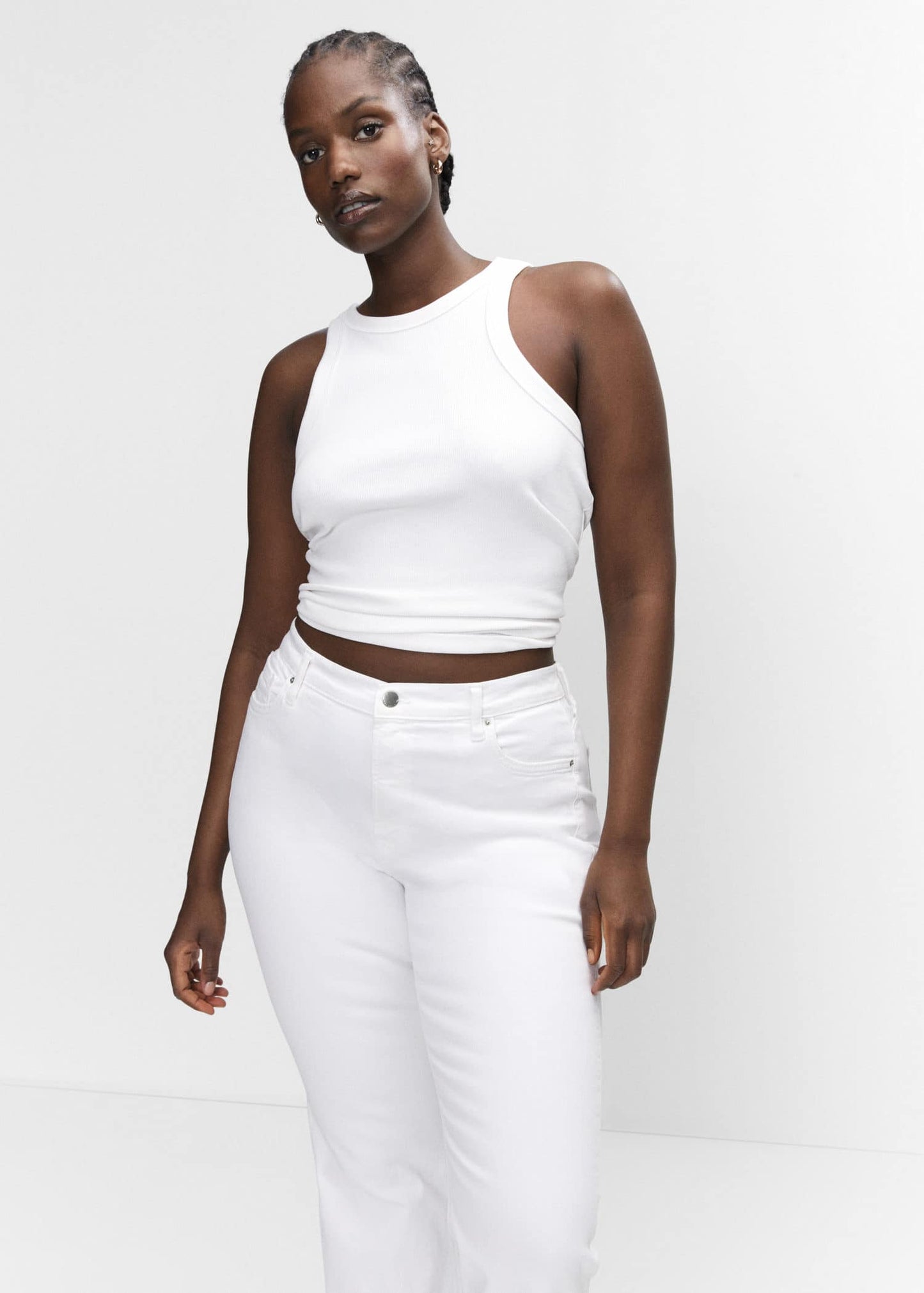 Pantalón Denim Blanco