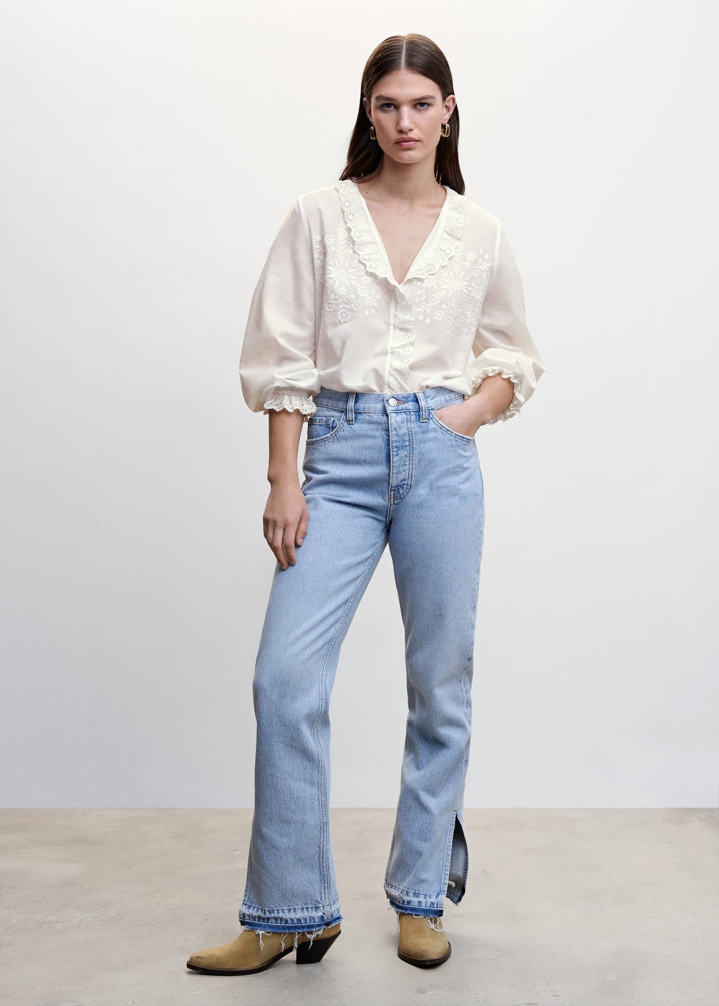 Blusa Bordada Blanco