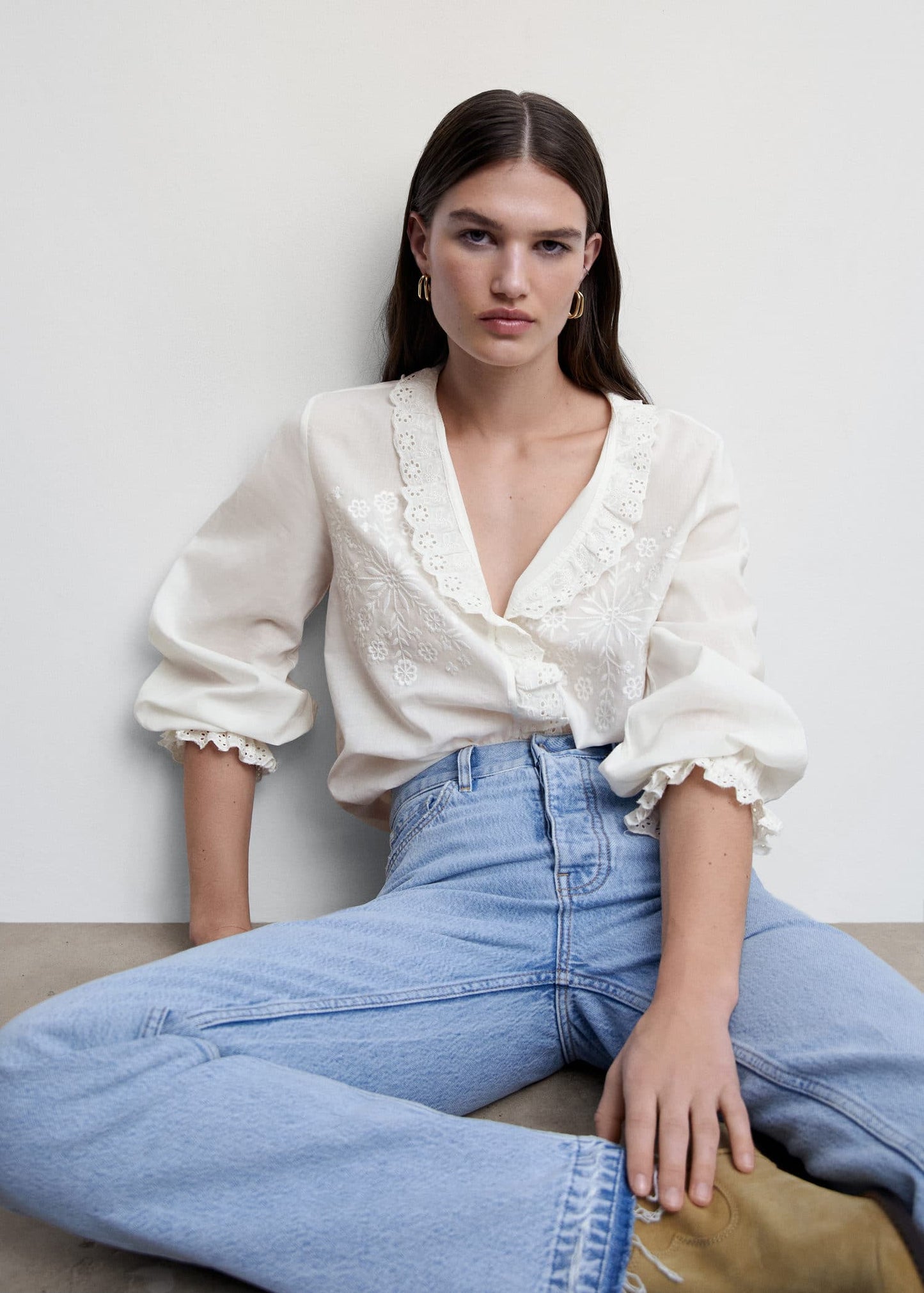 Blusa Bordada Blanco
