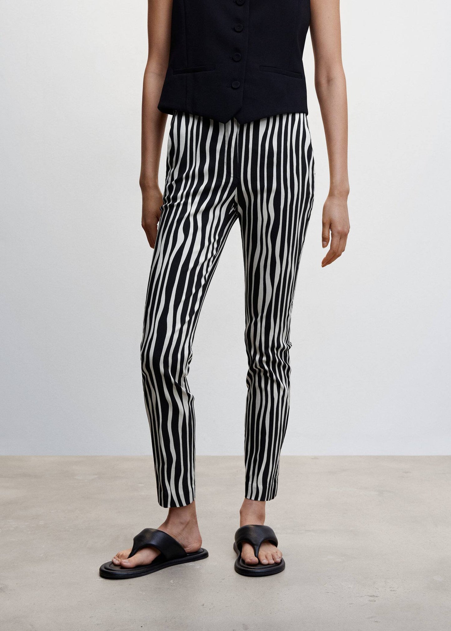 Pantalón Estampado Negro