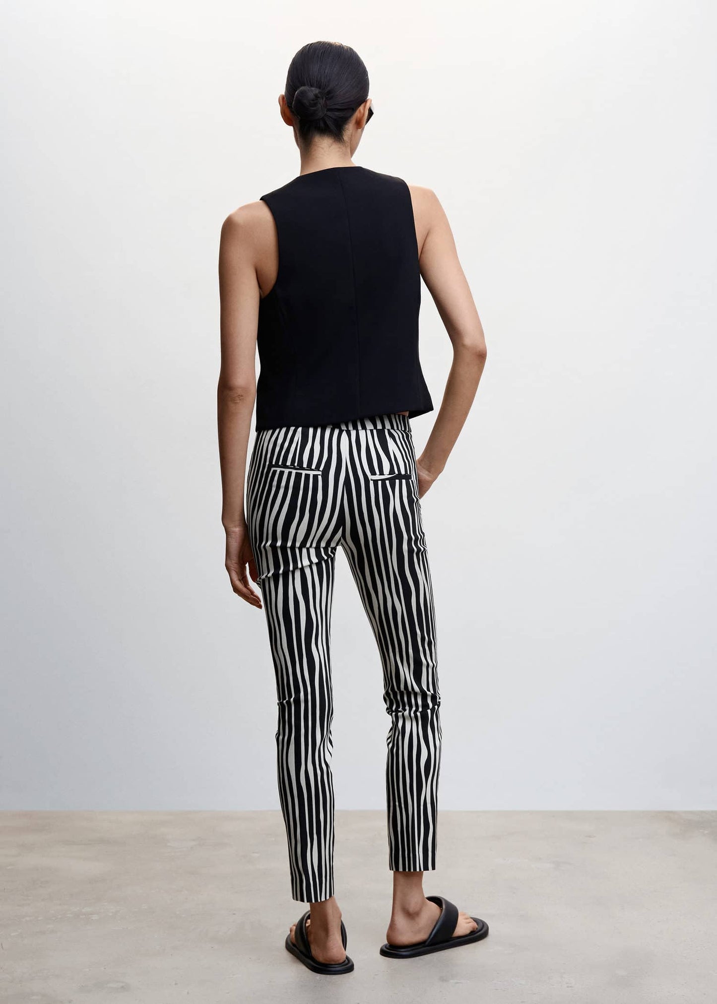Pantalón Estampado Negro