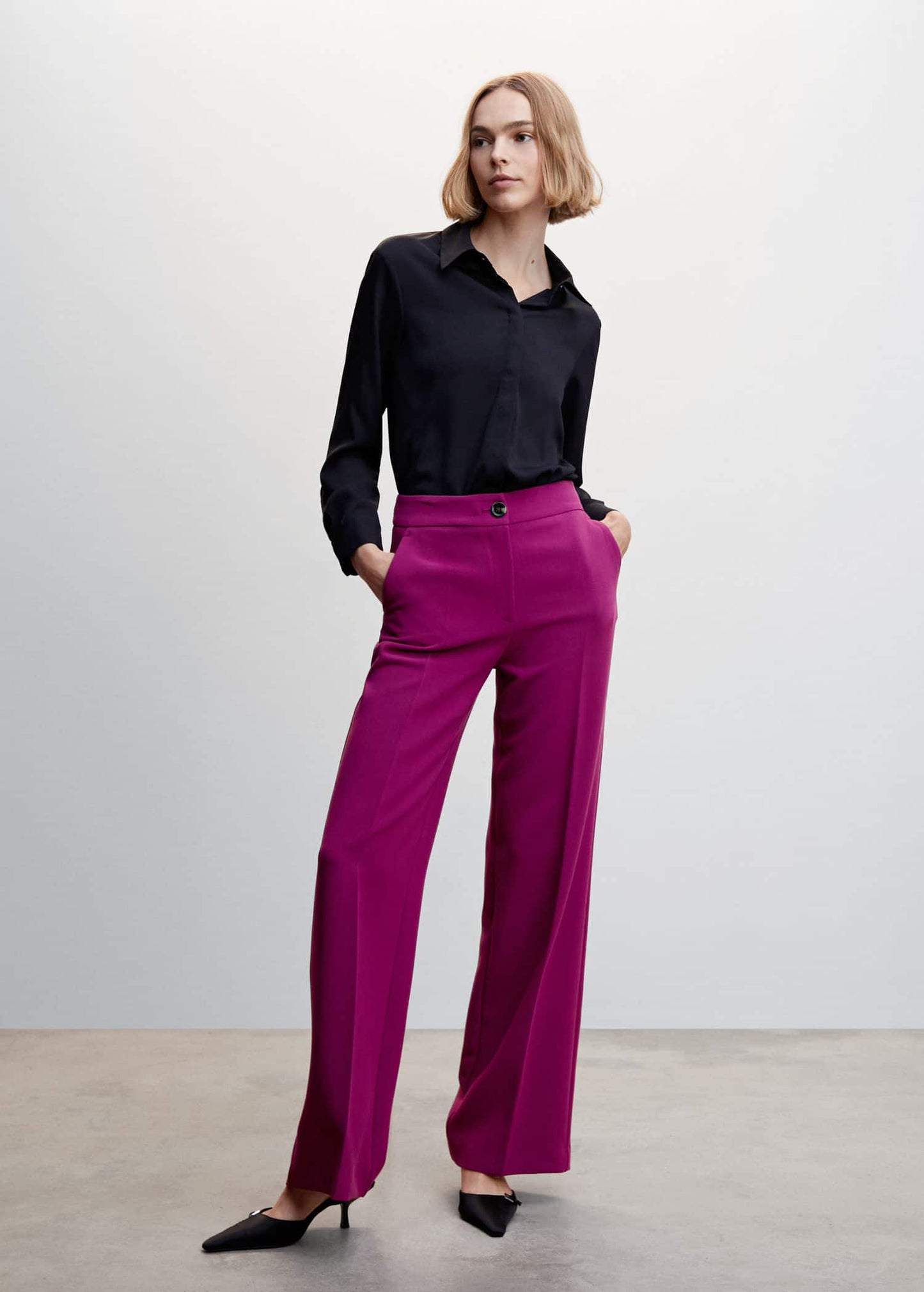 Pantalón Palazzo Fluido Rosa