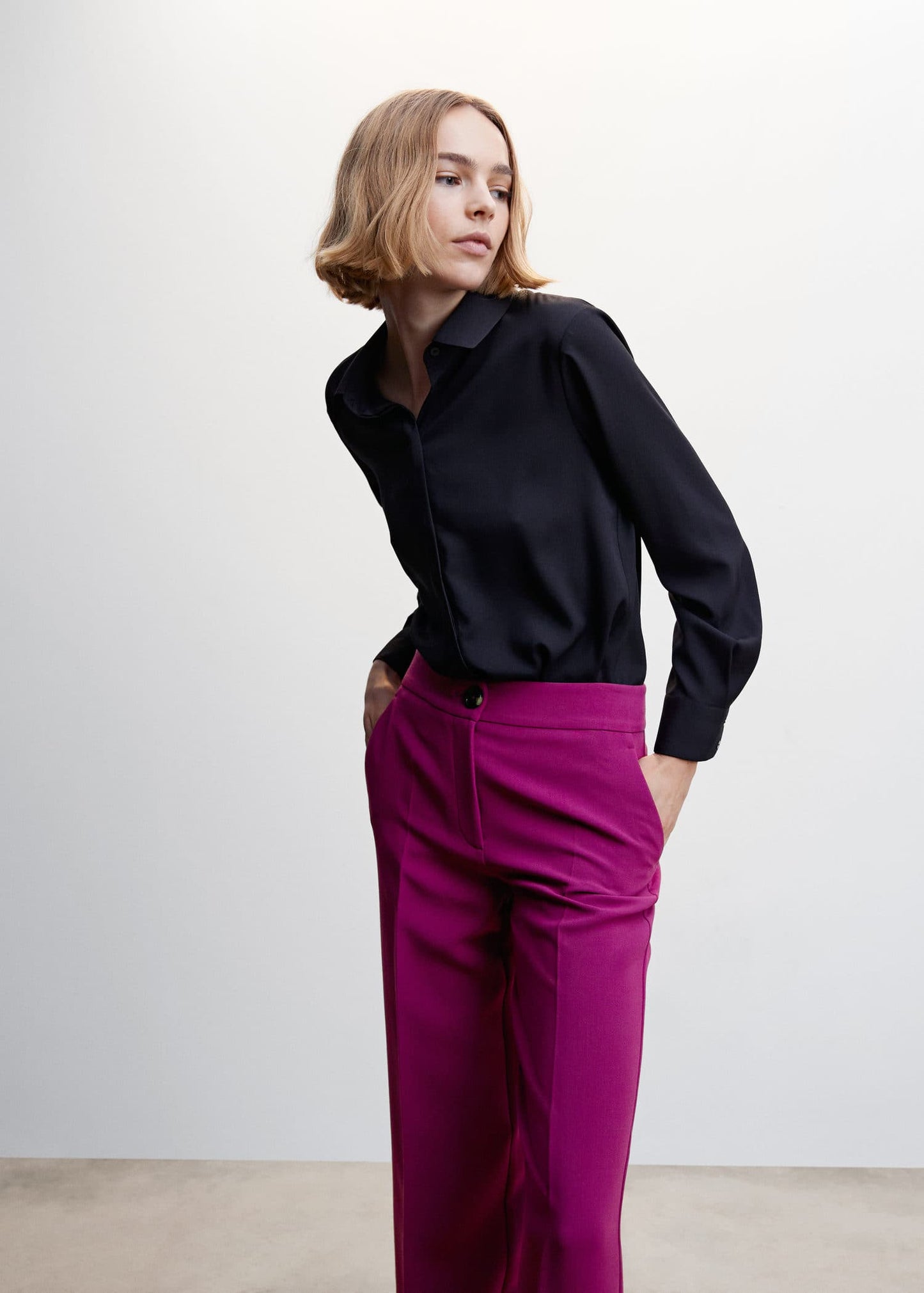 Pantalón Palazzo Fluido Rosa