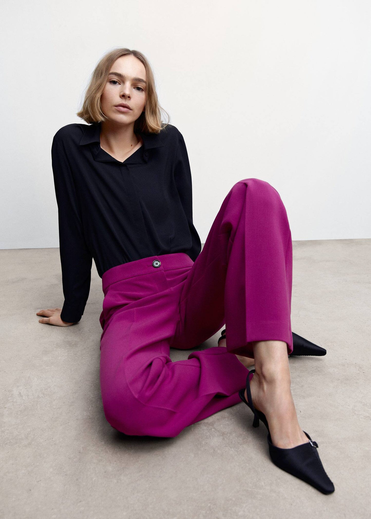 Pantalón Palazzo Fluido Rosa