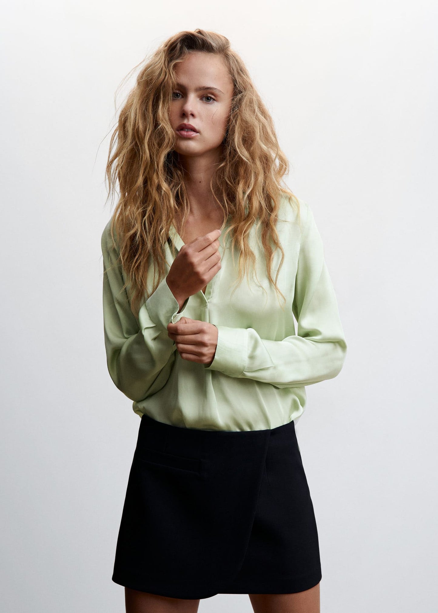 Blusa Satinada Verde