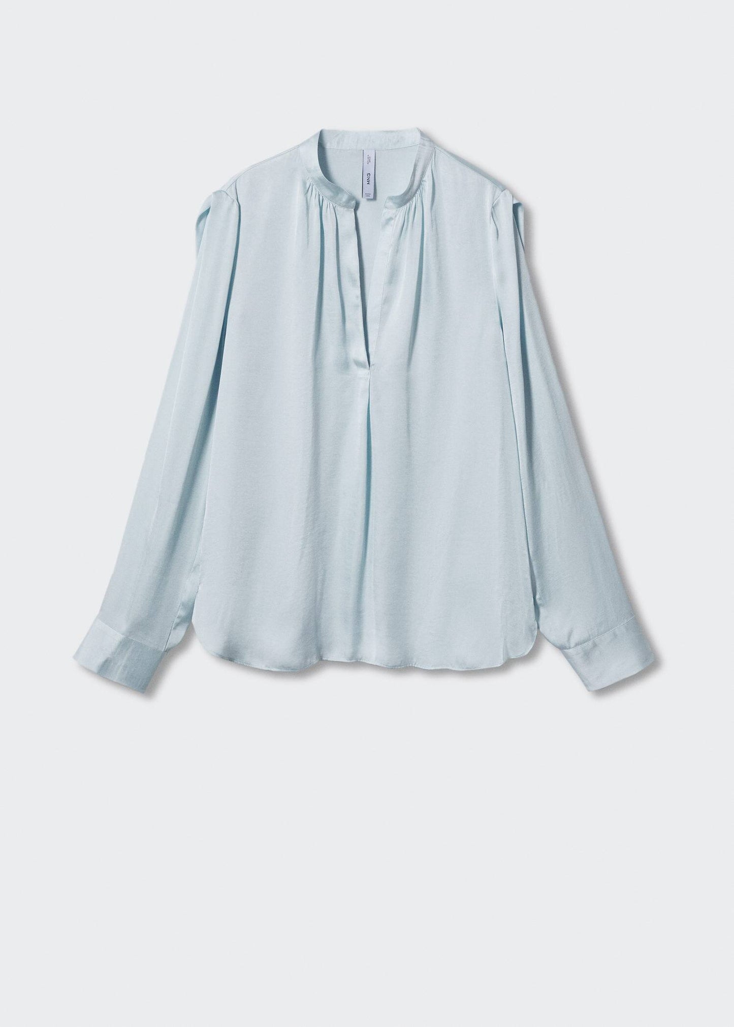 Blusa Satinada Celeste