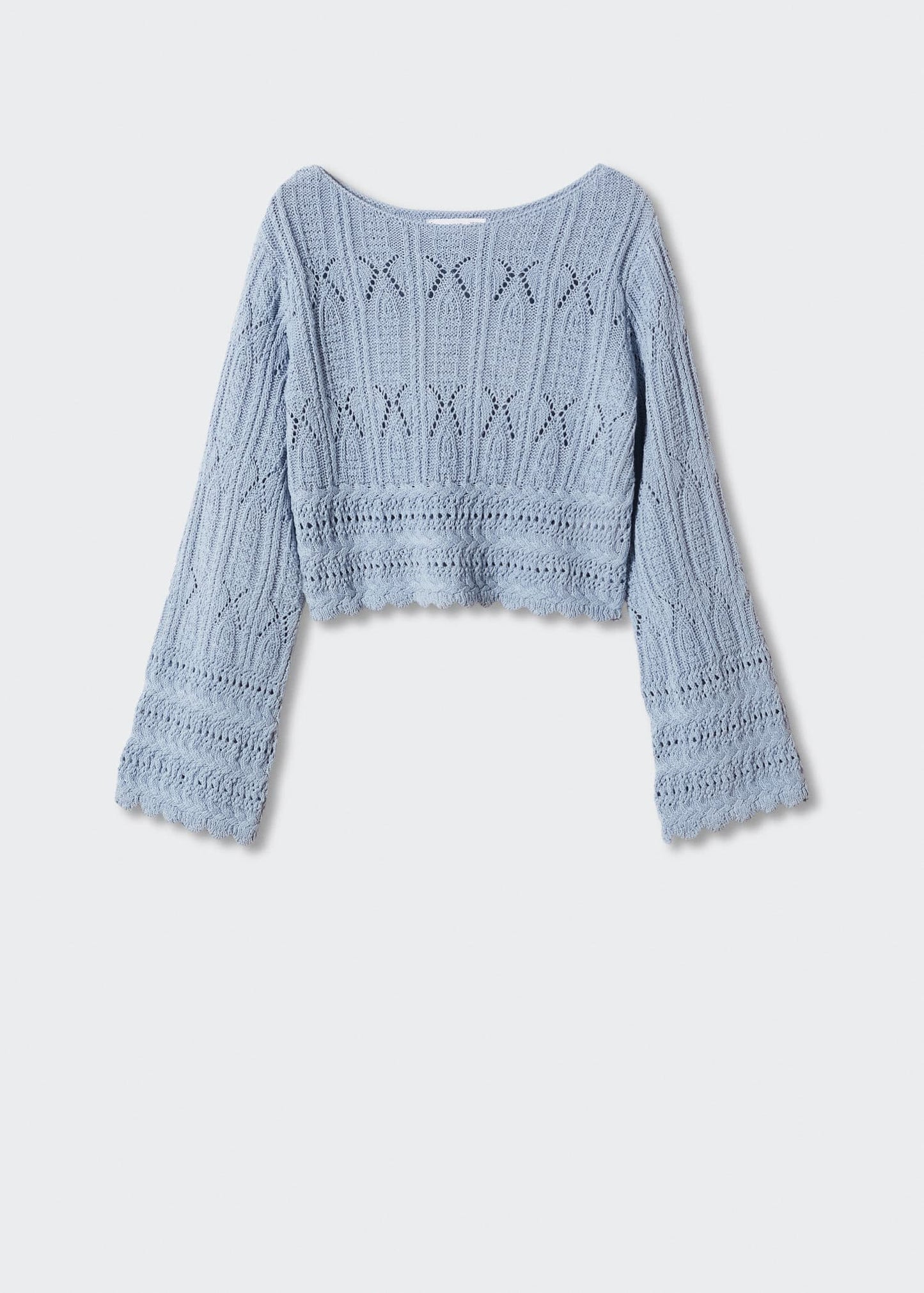 Sudaderas Calada Manga Acampana Celeste