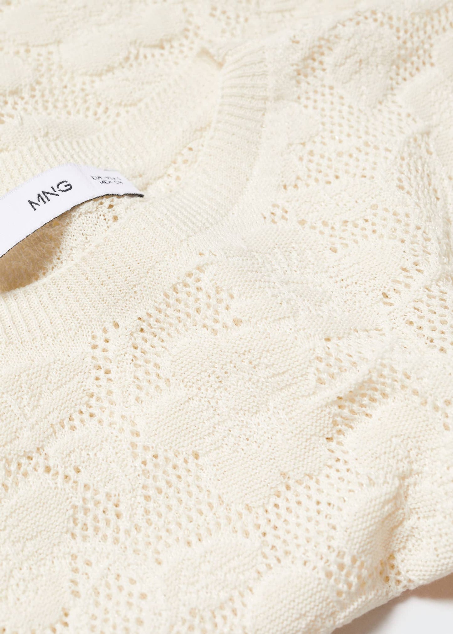 Top Punto Calado Floral Blanco