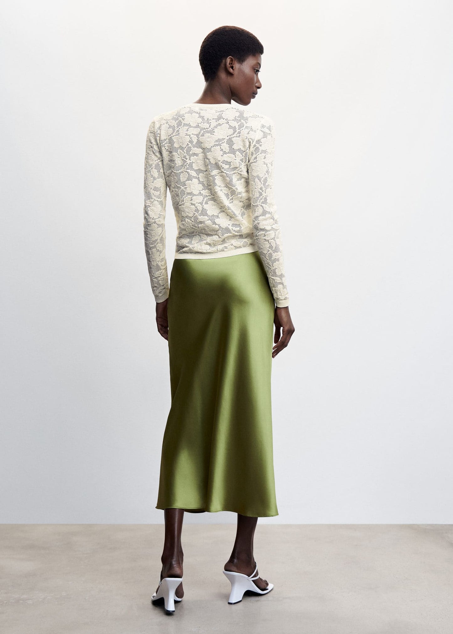 Top Punto Calado Floral Blanco