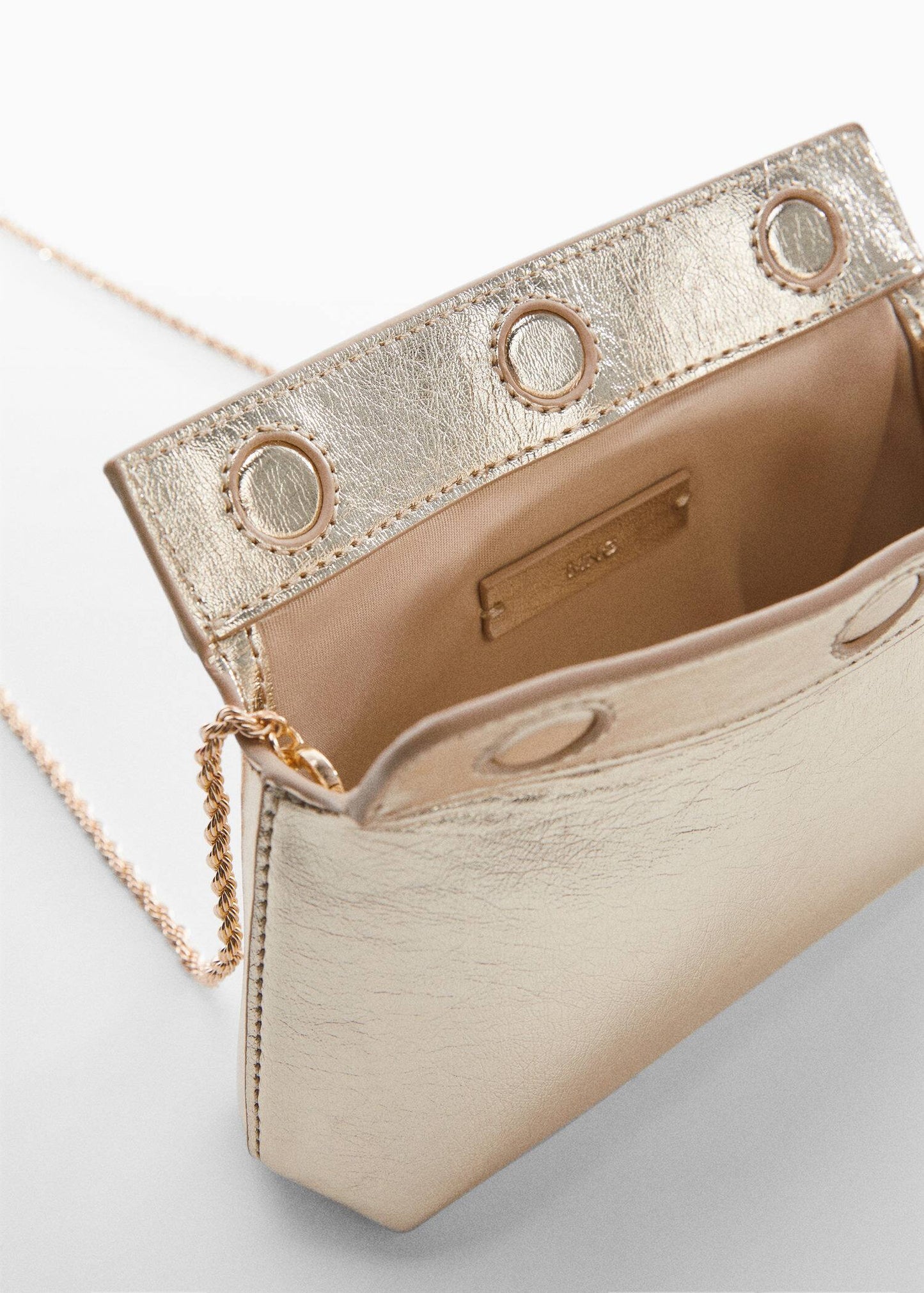 Bolso Cruzado Cadena Dorado