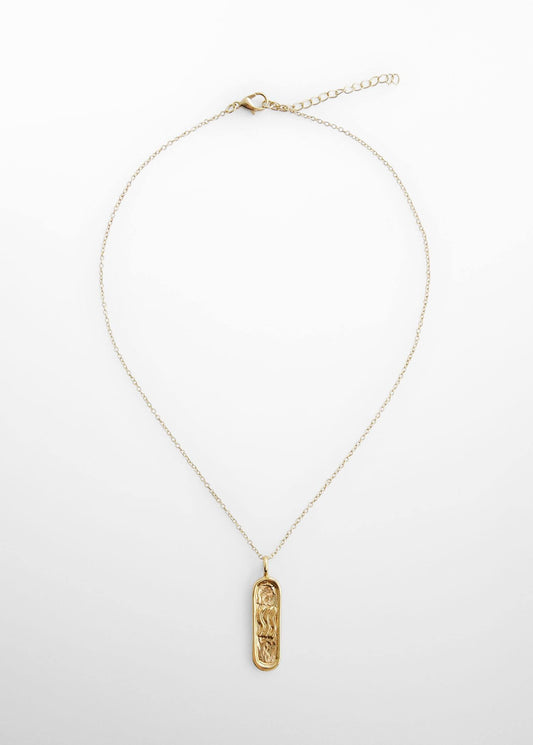 Collar Colgante Sello Dorado