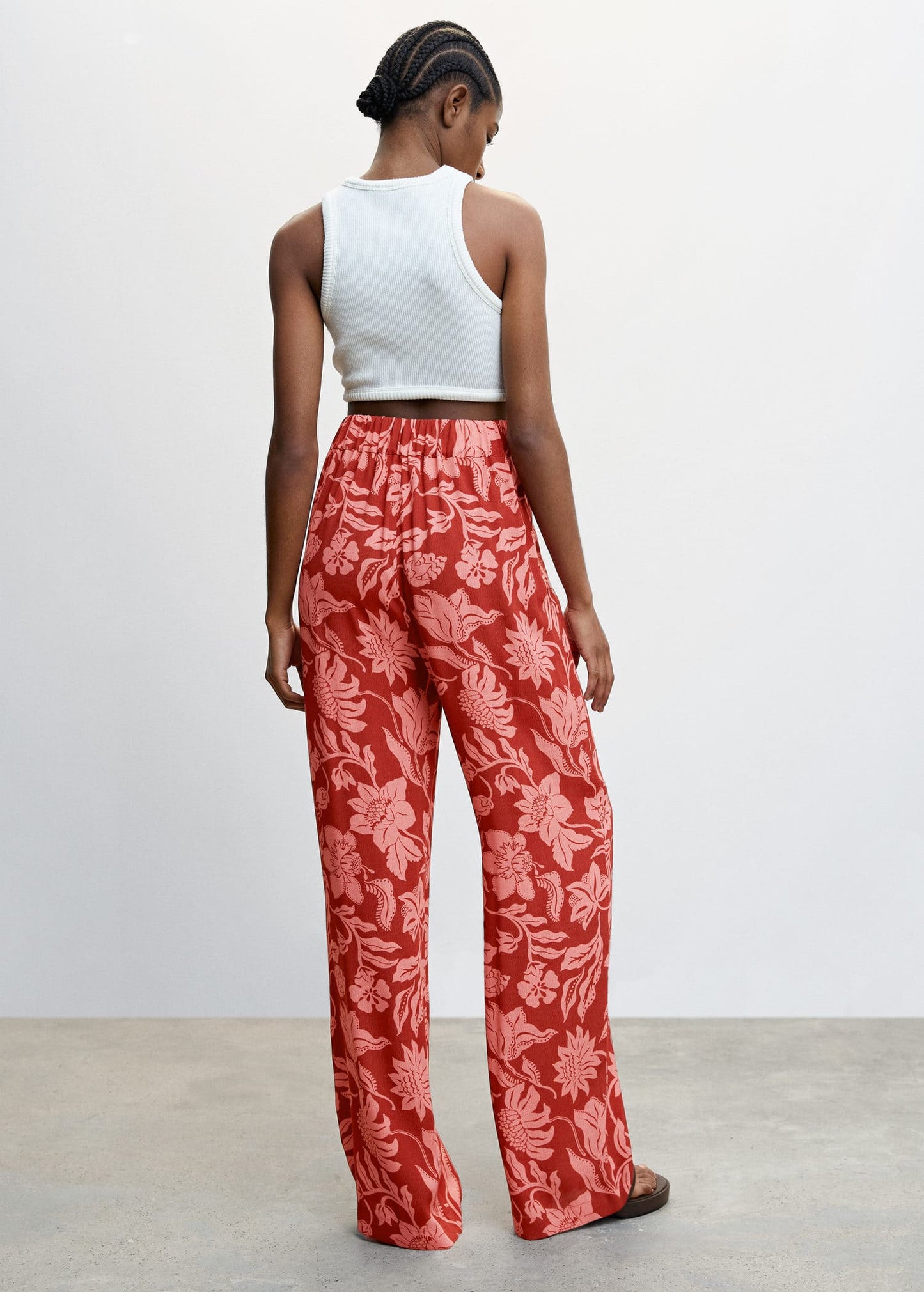 Pantalón Palazzo Floral Rosa