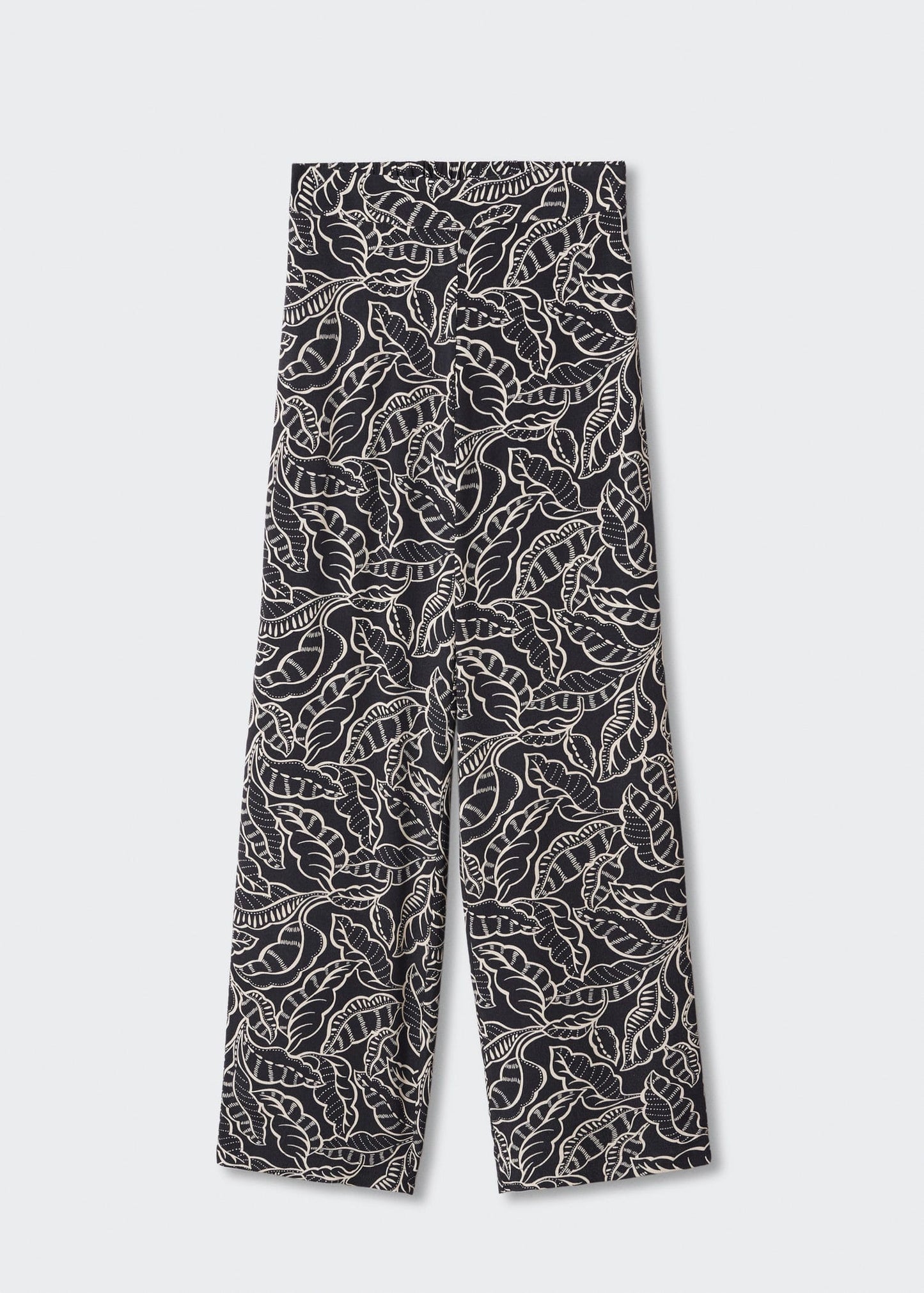Pantalón Palazzo Floral Negro
