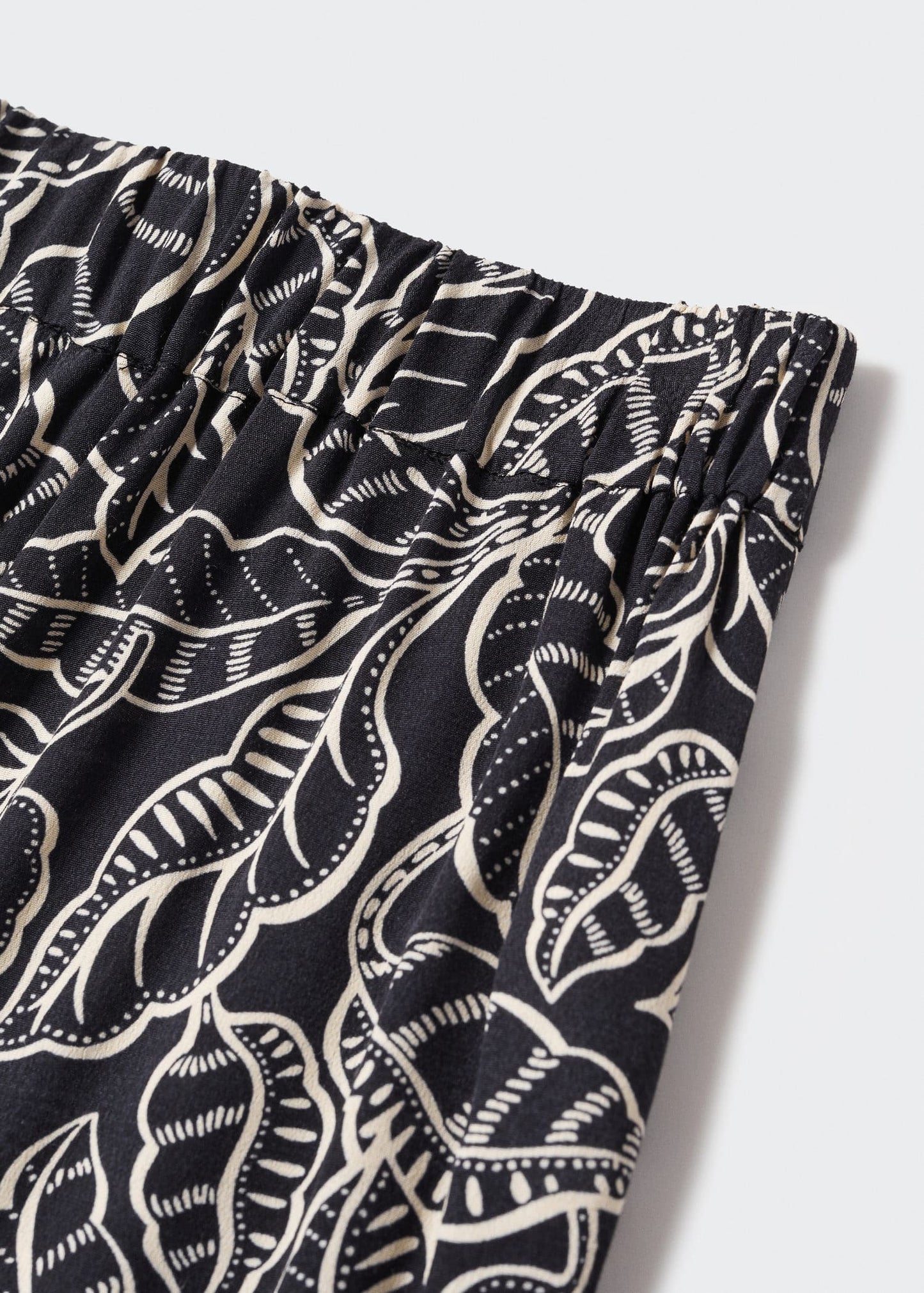 Pantalón Palazzo Floral Negro