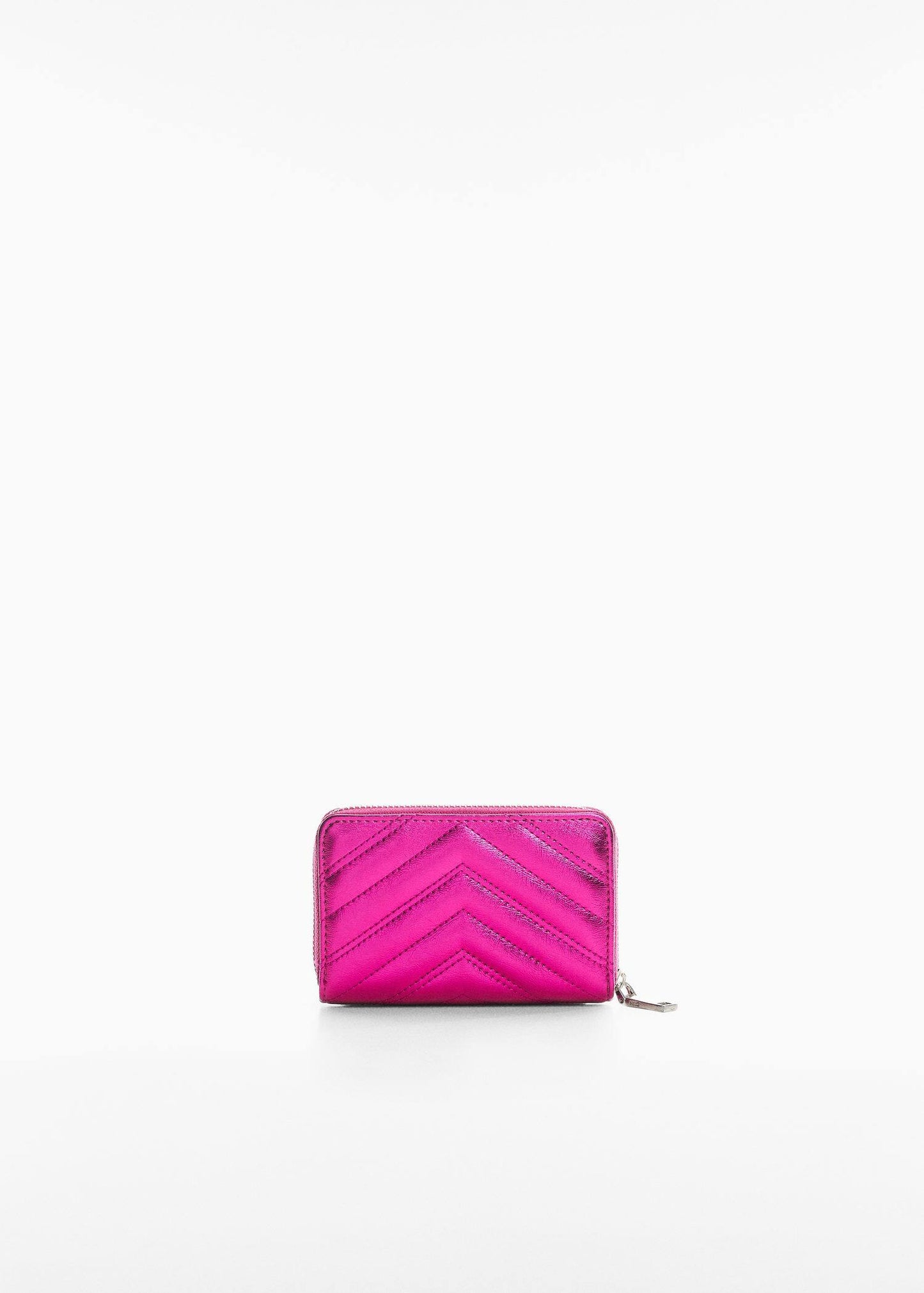 Billetera Metalizada Acolchada Fucsia