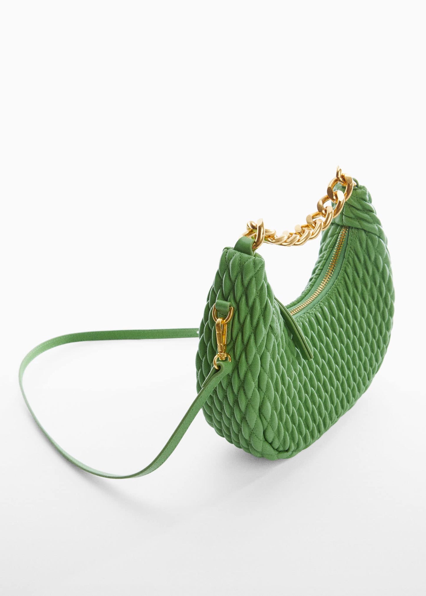 Bolso Textura Cadena Verde