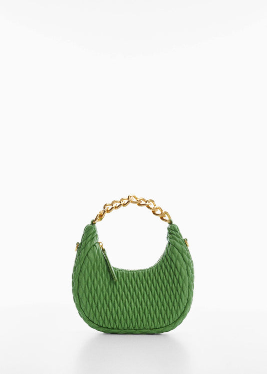 Bolso Textura Cadena Verde