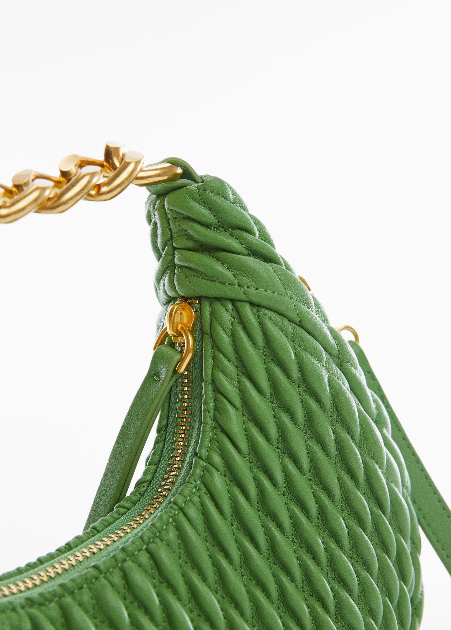 Bolso Textura Cadena Verde