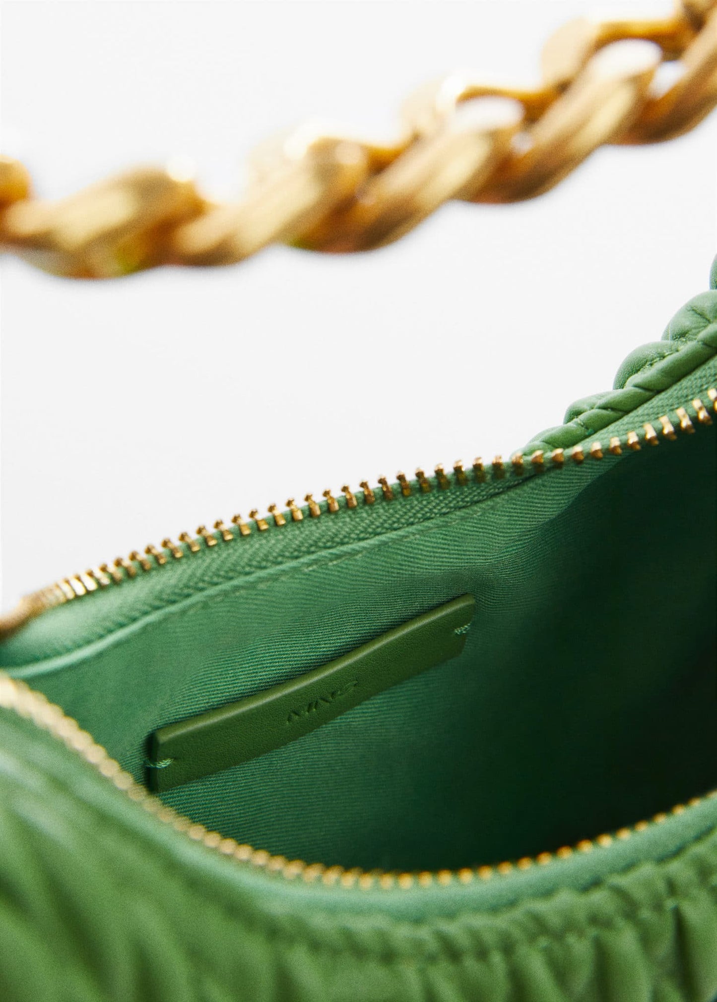 Bolso Textura Cadena Verde