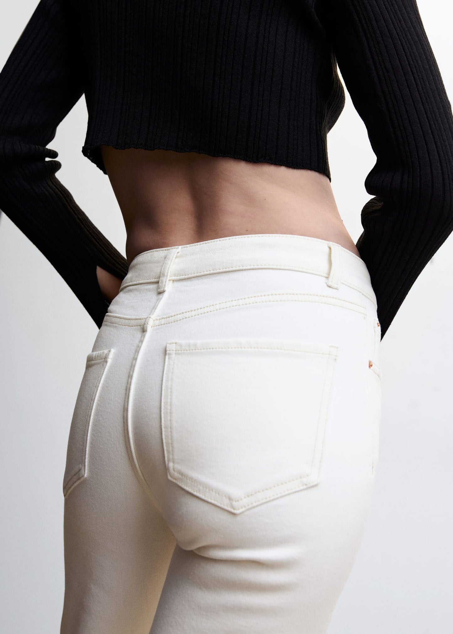 Pantalón Denim Abertura Blanco