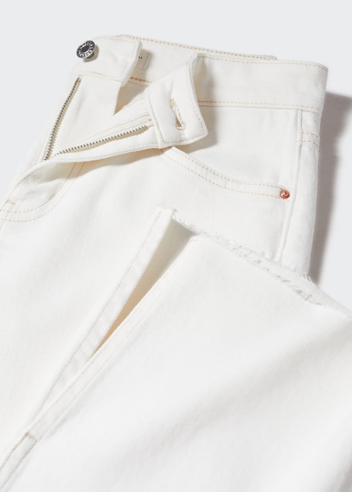 Pantalón Denim Abertura Blanco