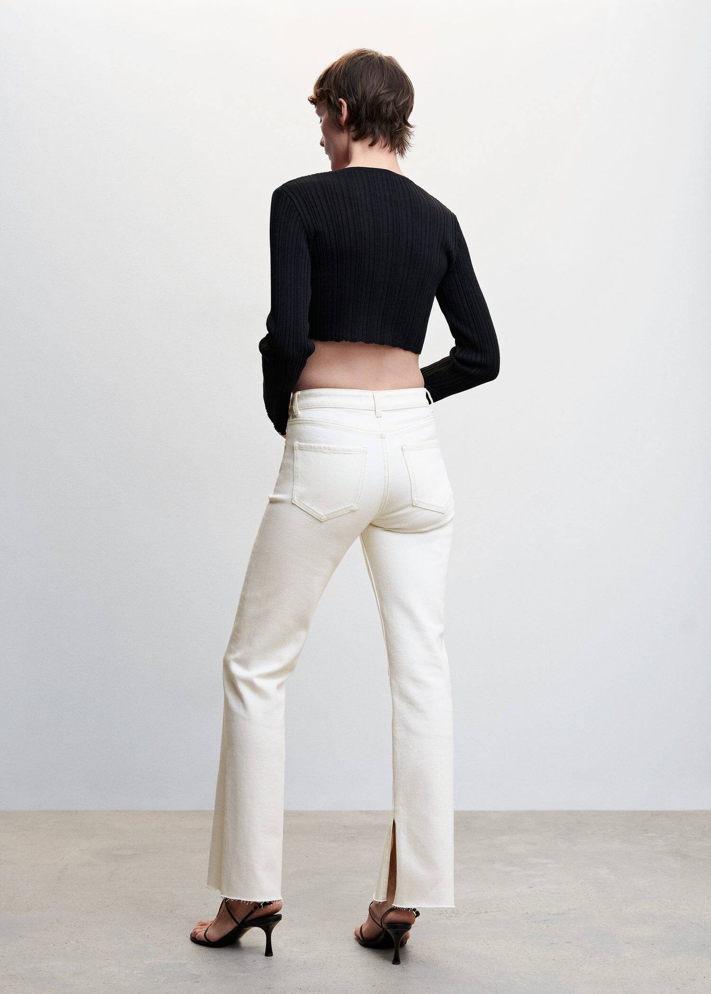 Pantalón Denim Abertura Blanco