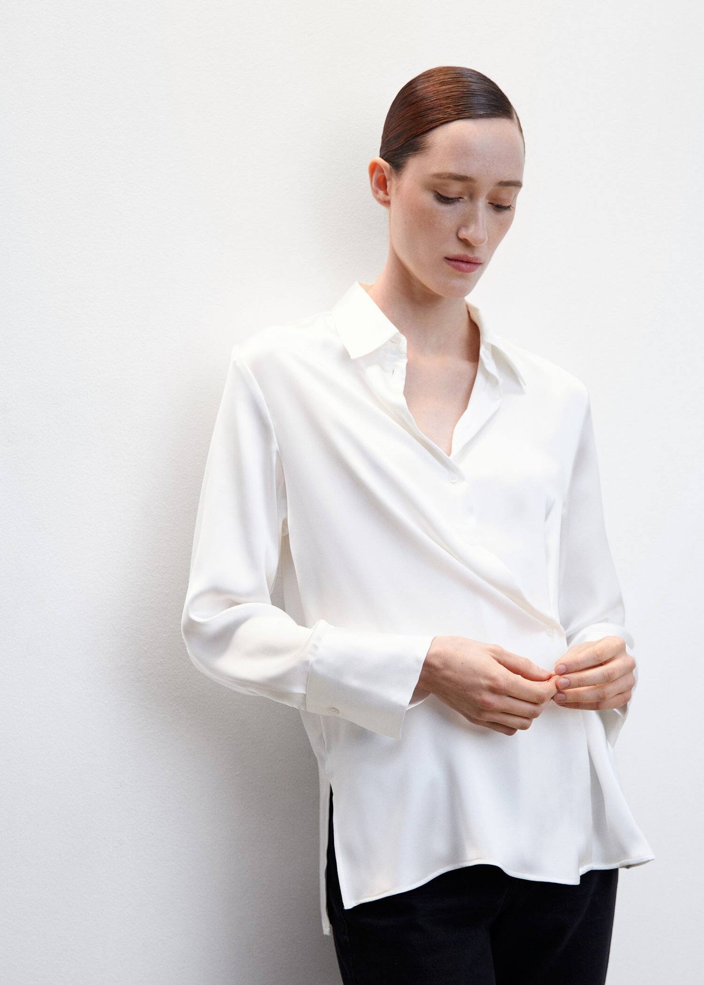 Blusa Detalle Drapeado Blanco