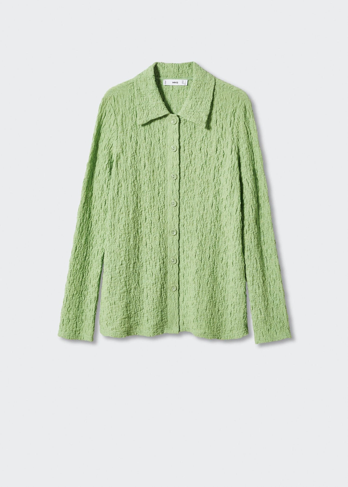 Blusa Textura Botones Verde