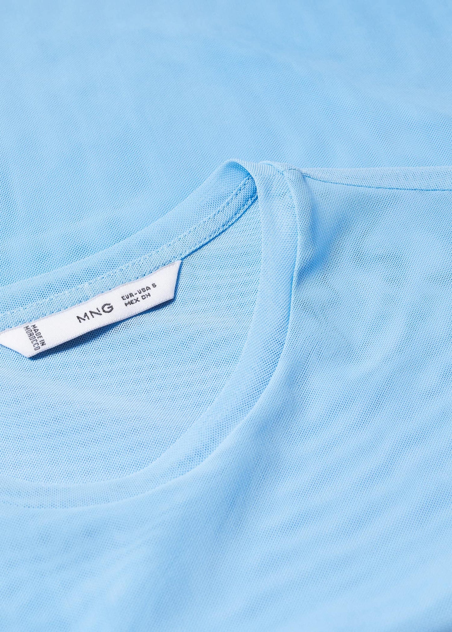 Camiseta Semitransparente Azul