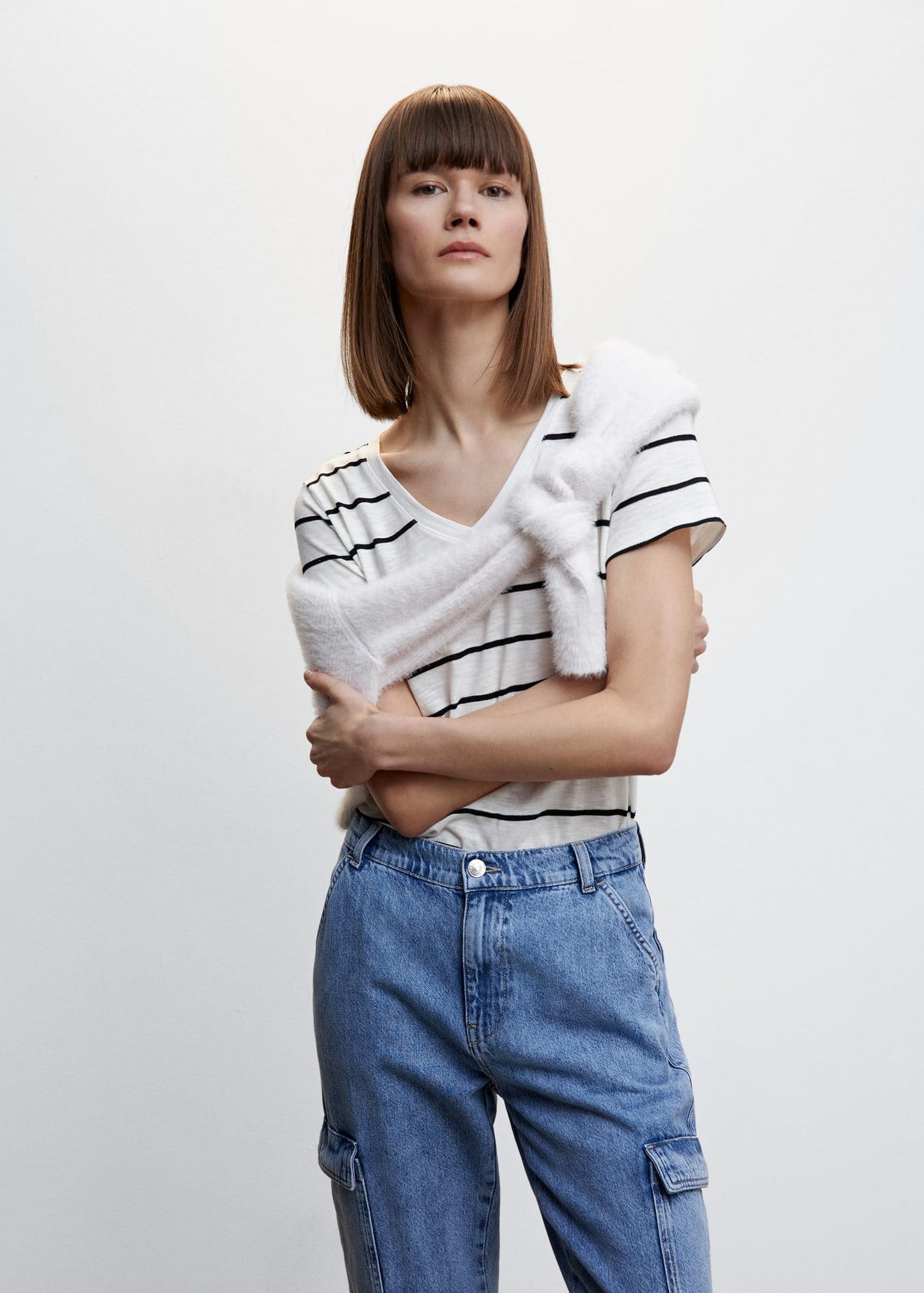 Camiseta Rayas Cuello Pico