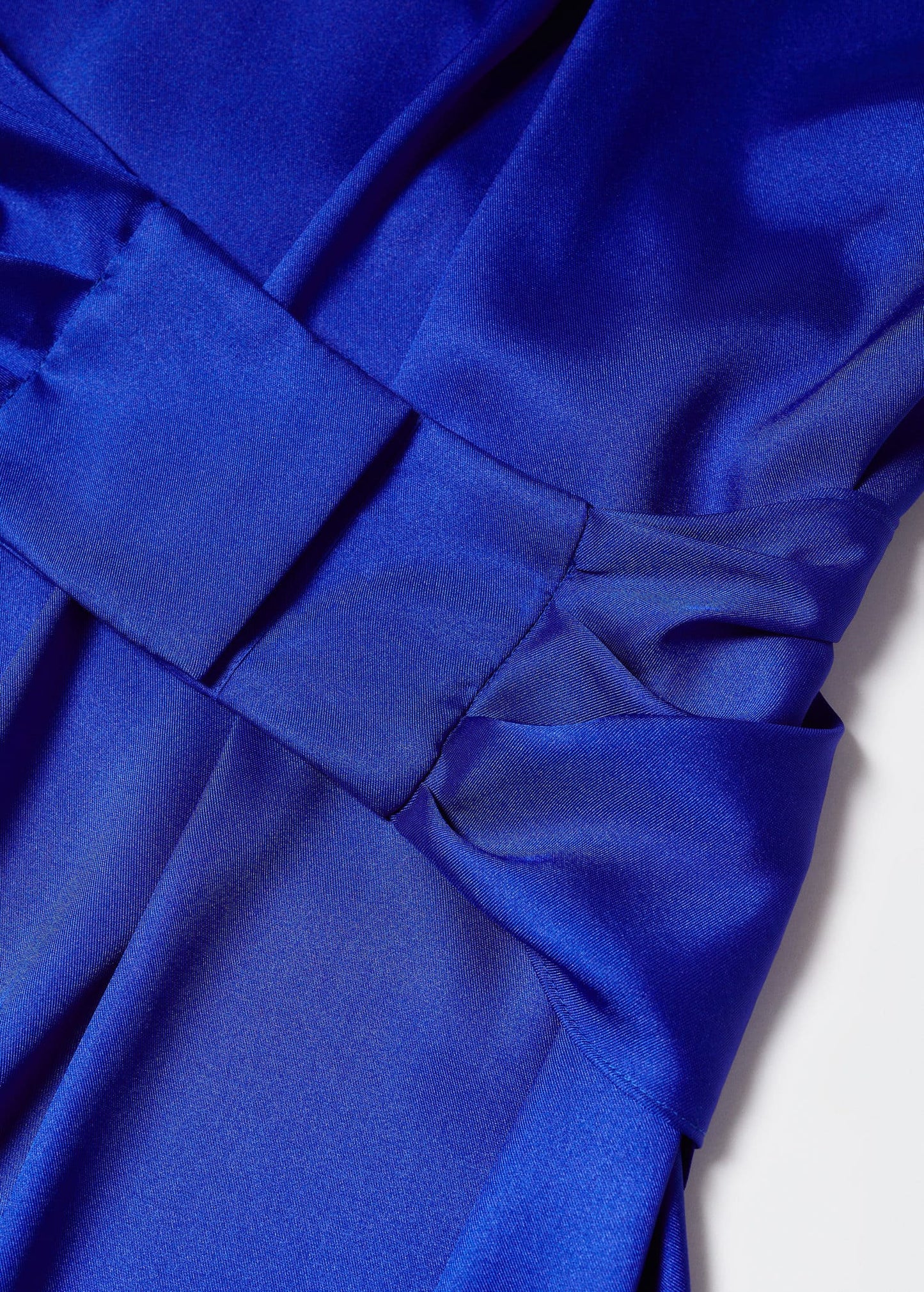 Blusa Cruzada Satinada Azul