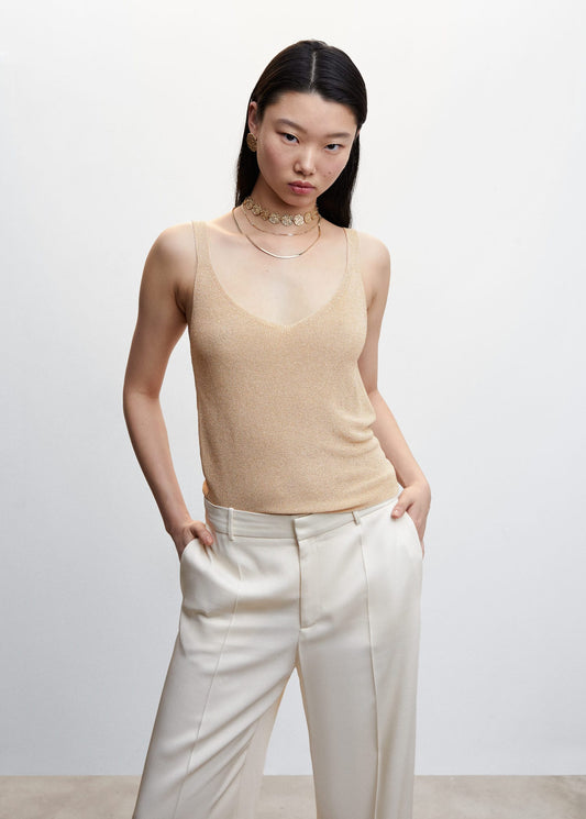Top Punto Tirantes Beige
