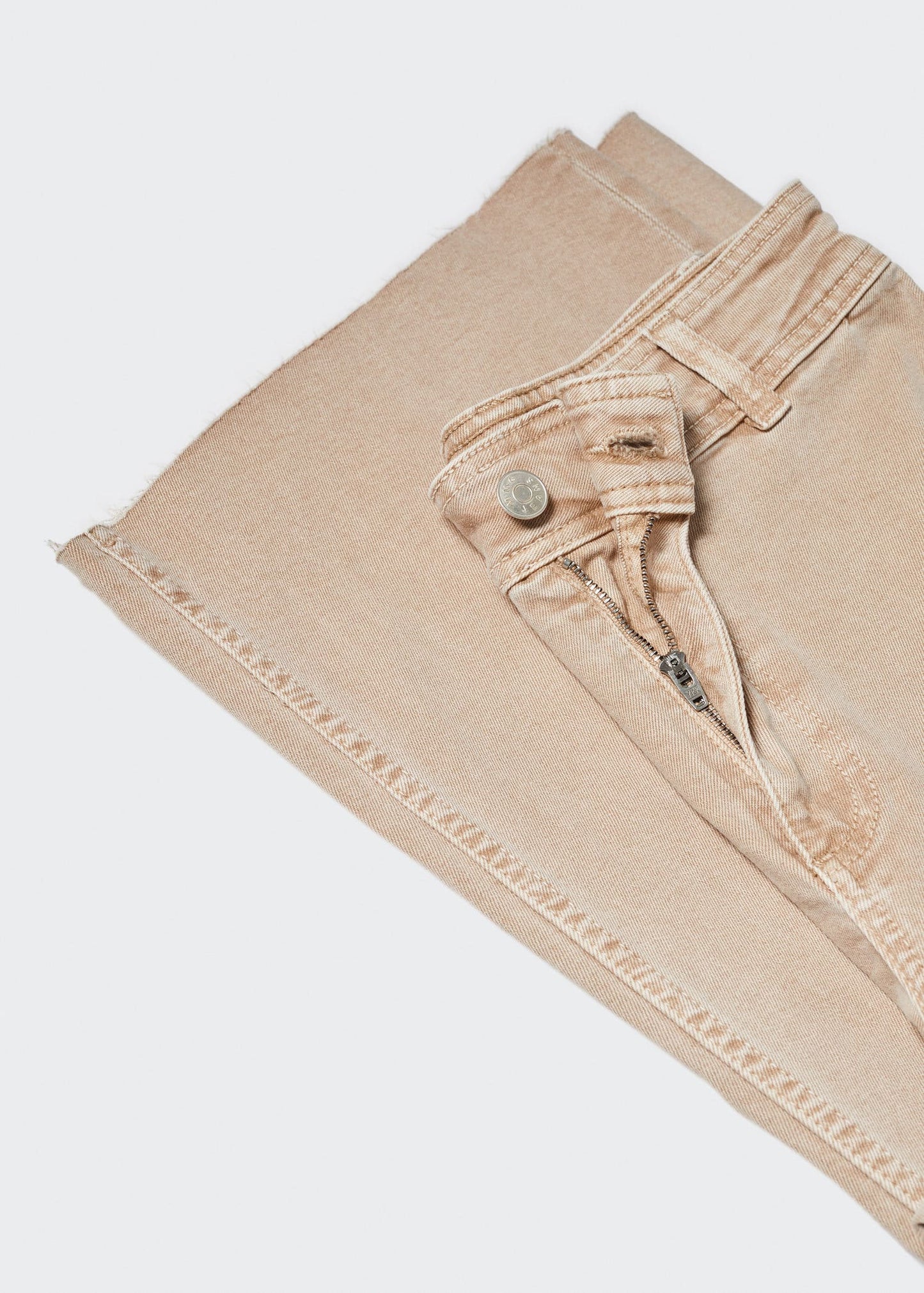 Jeans Tiro Alto Beige