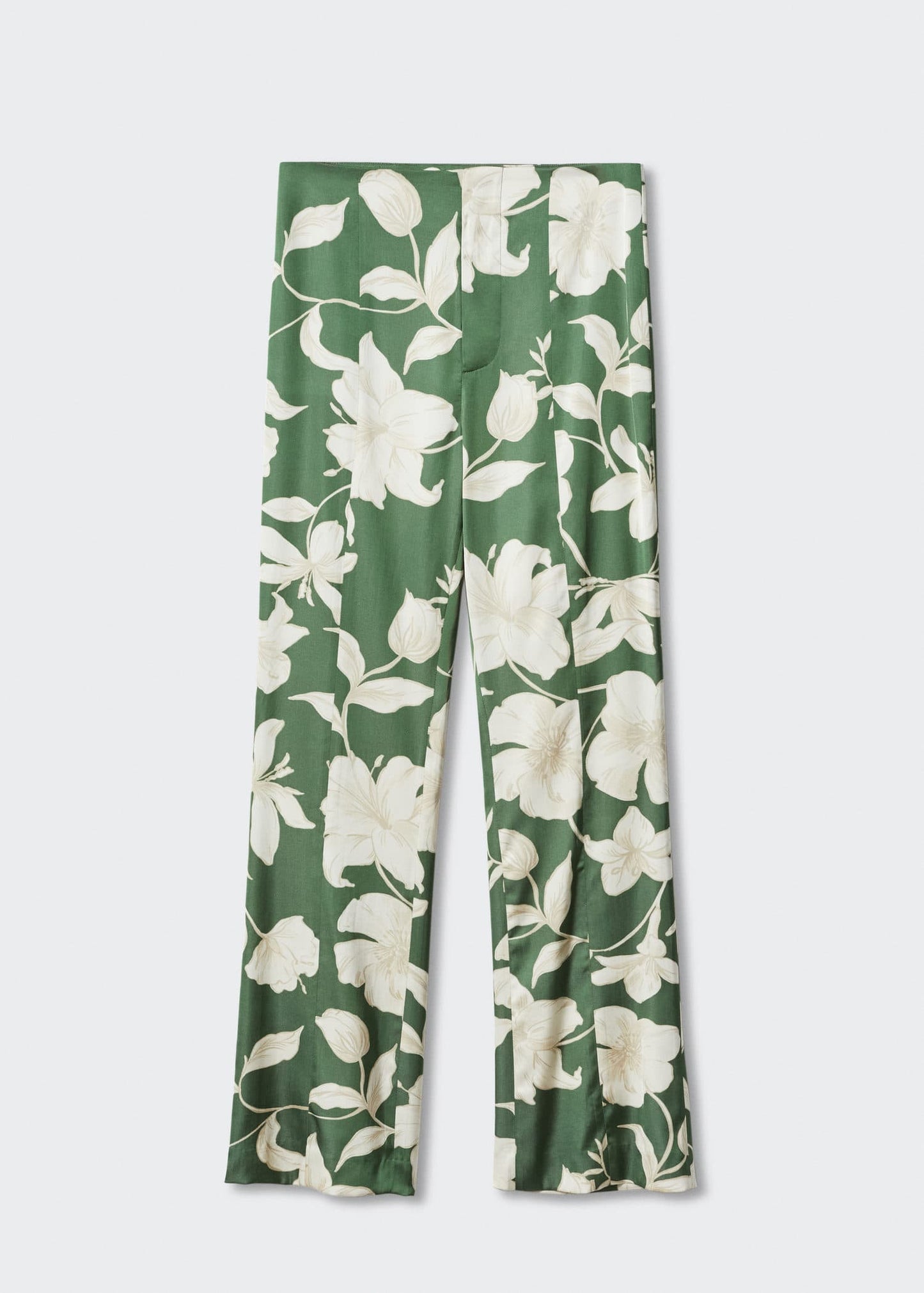 Pantalón Acampanado Estampado Verde