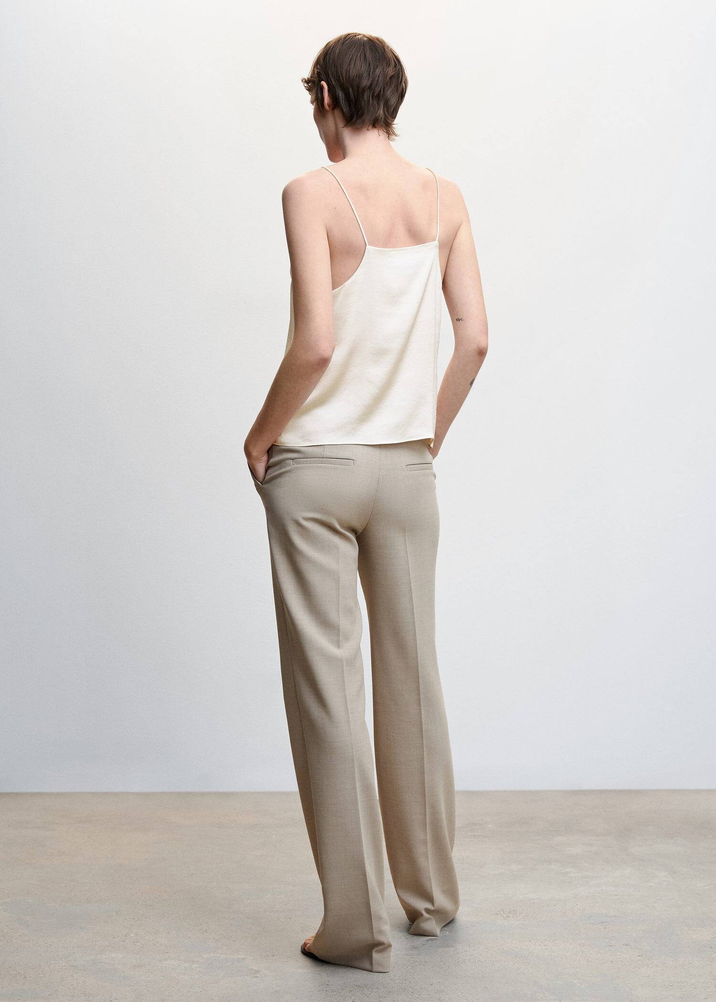 Top Tirantes Satinado Blanco