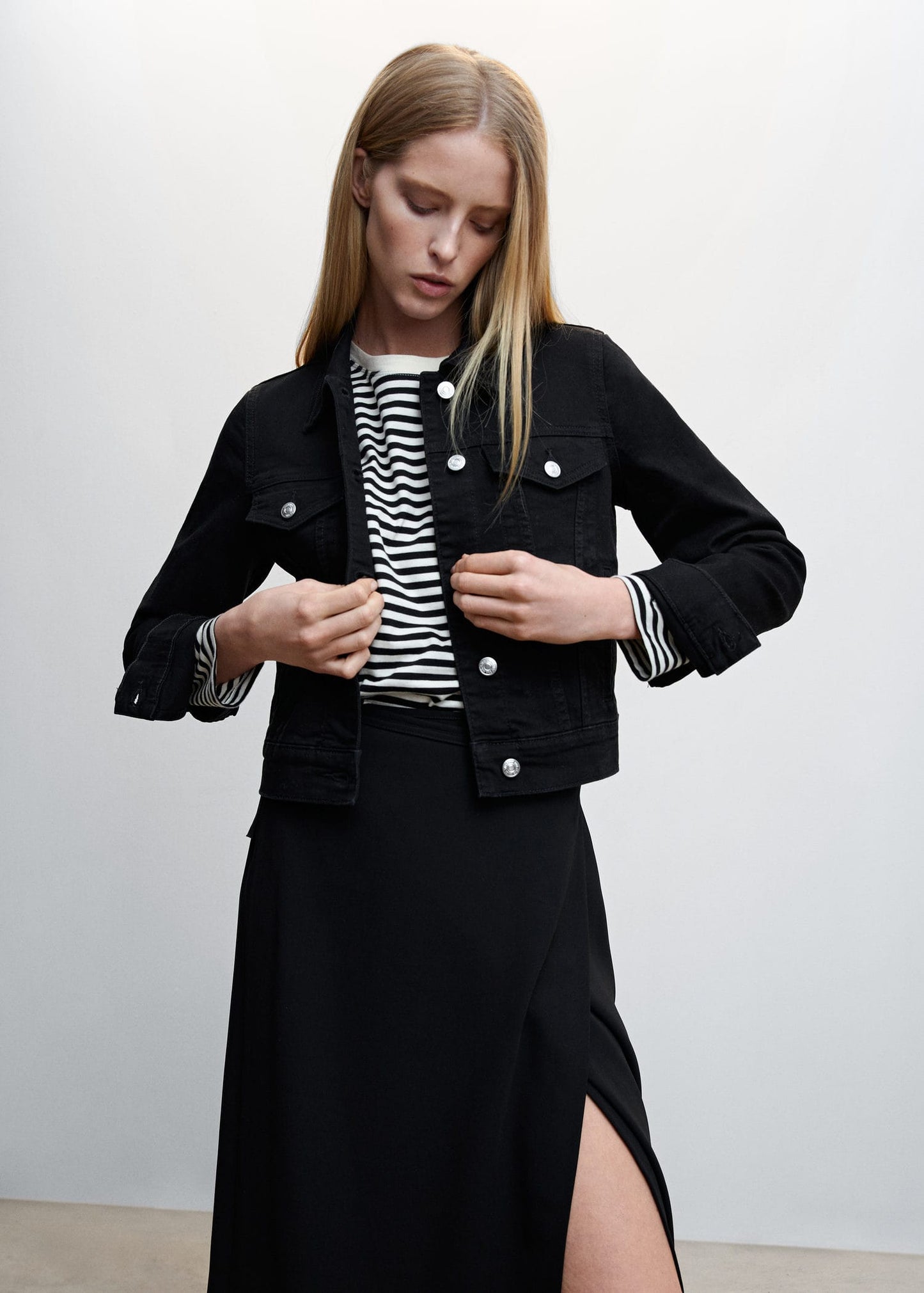 Jacket Denim Negro