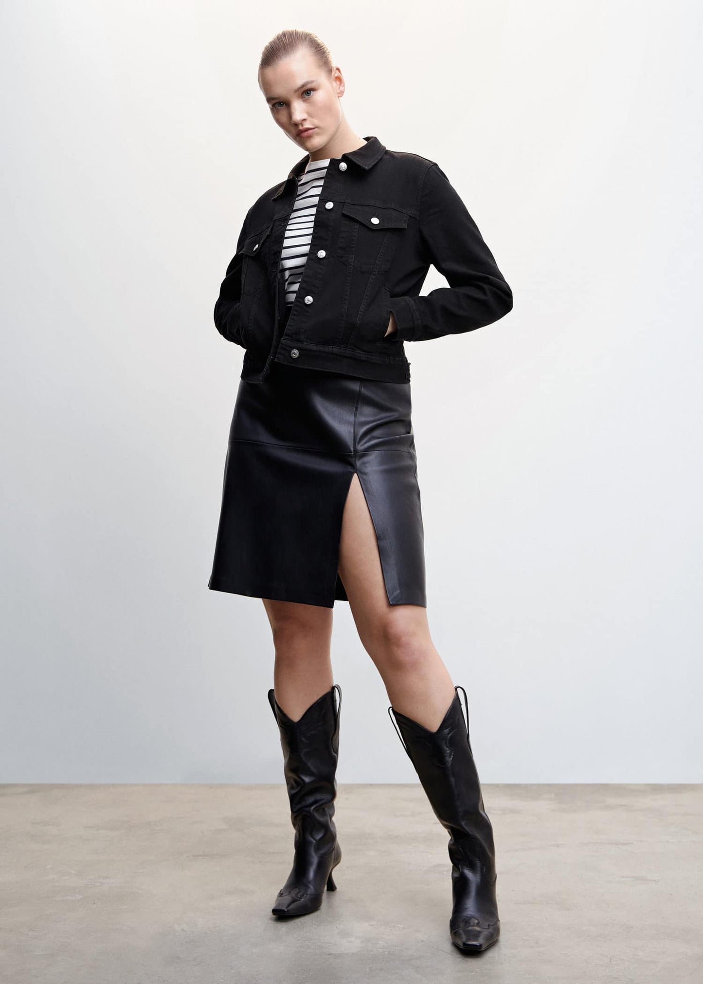 Jacket Denim Negro