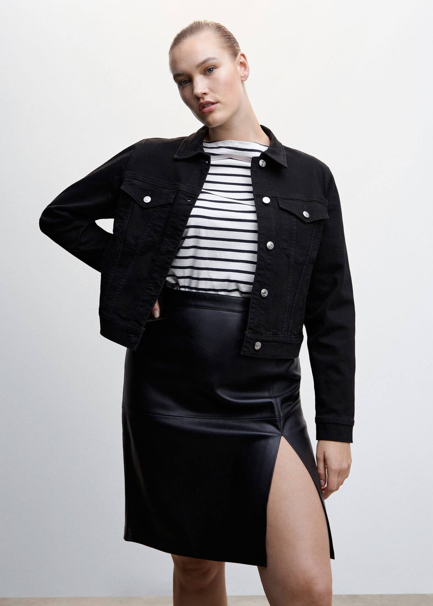 Jacket Denim Negro
