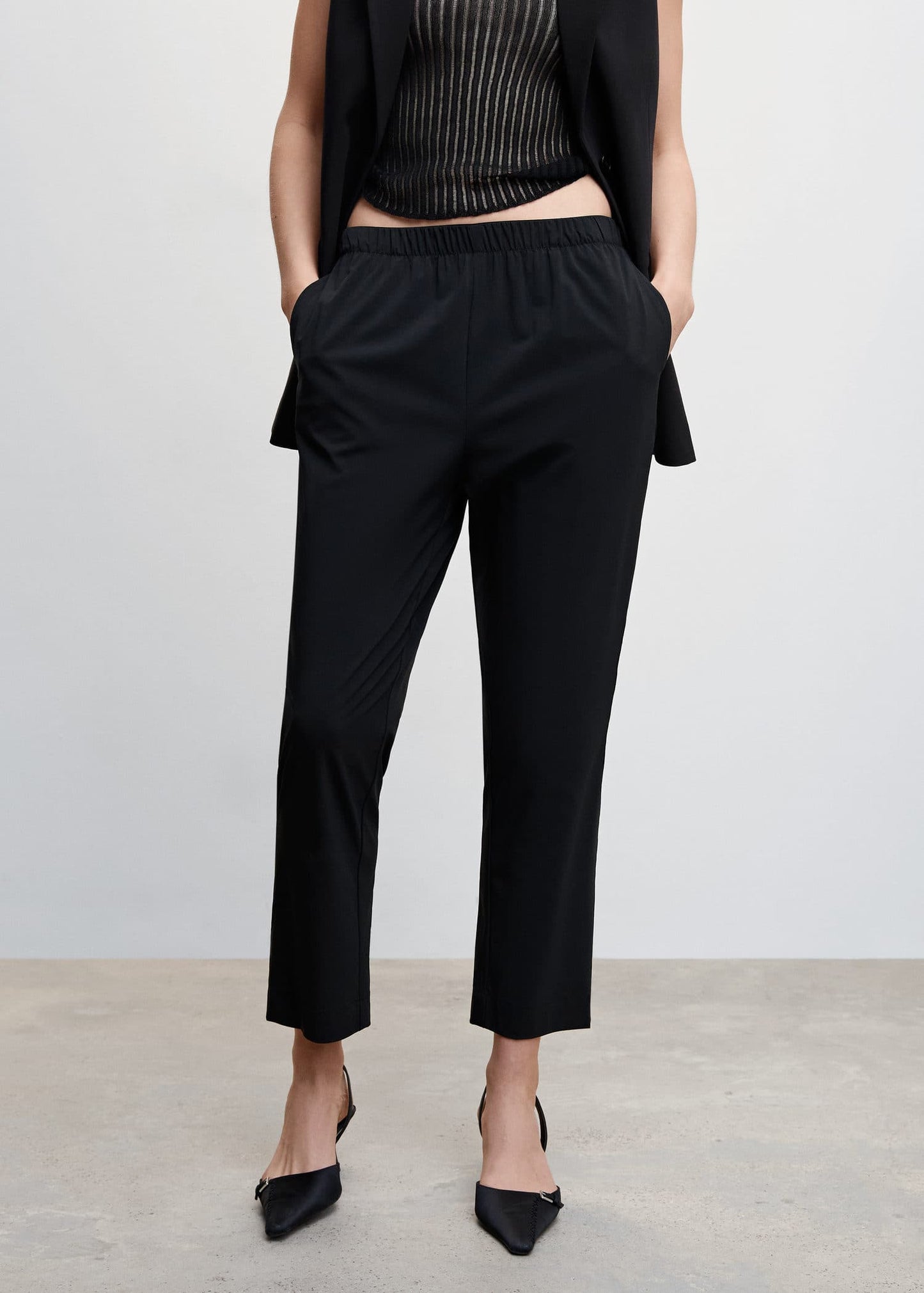 Pantalón Fluido Cintura Elástica