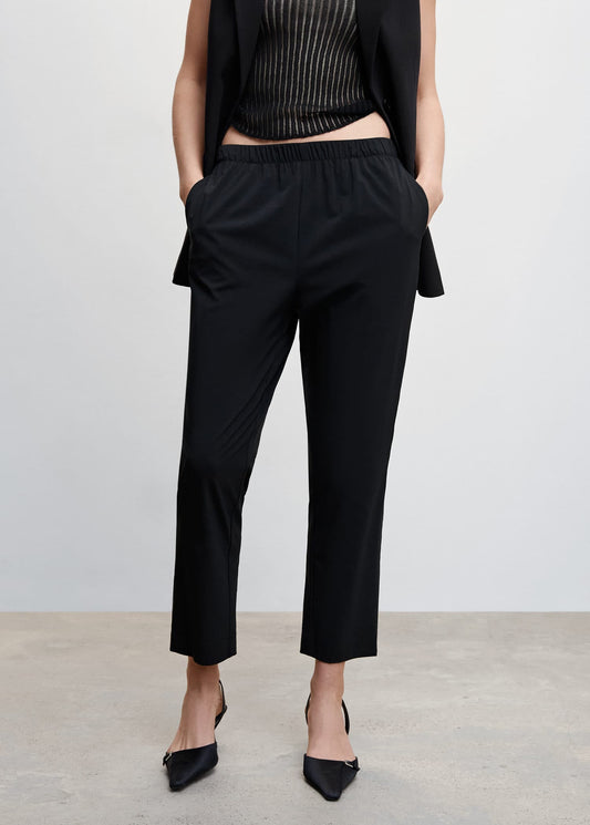 Pantalón Fluido Cintura Elástica