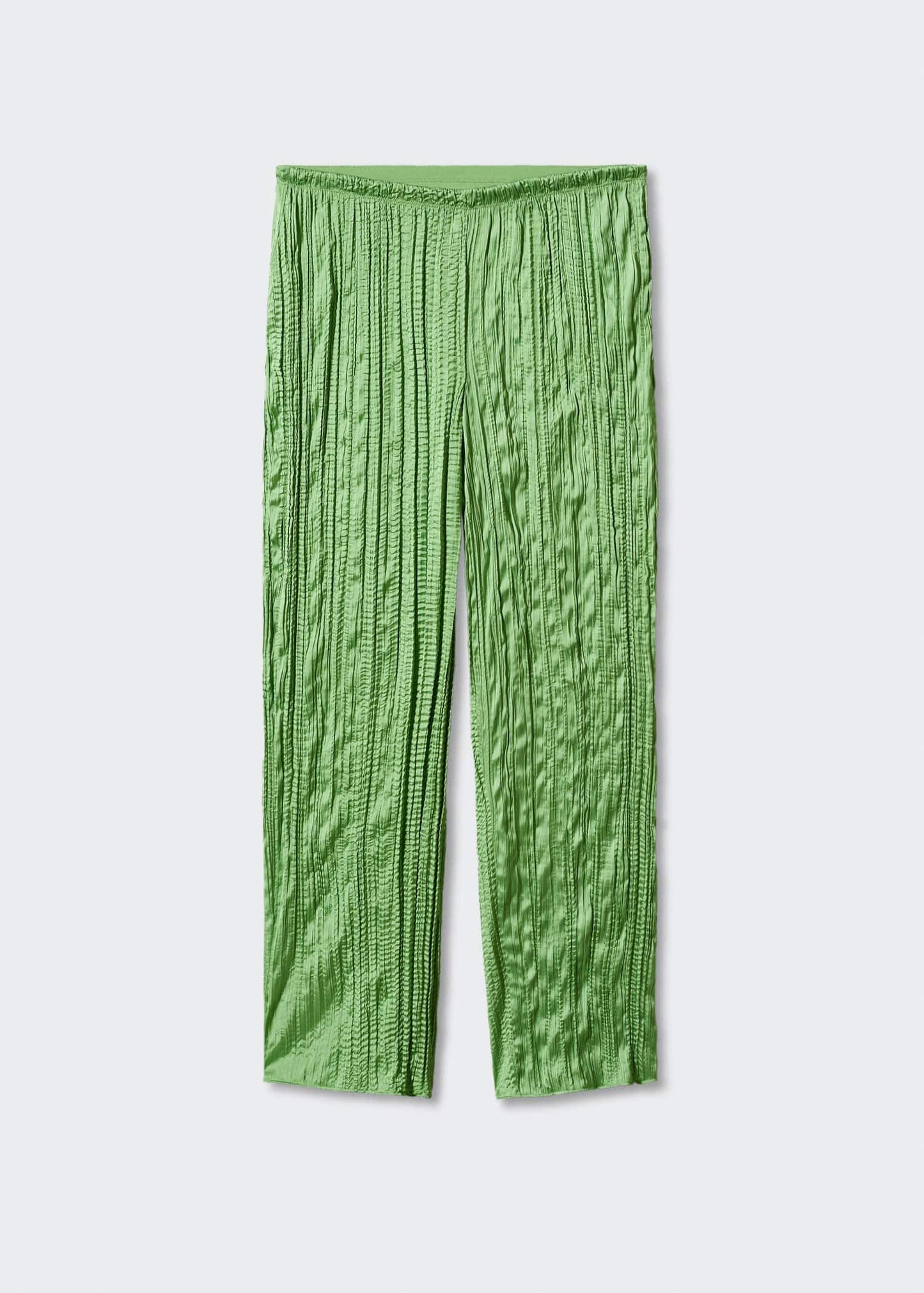 Pantalón Plisado Satinado Verde