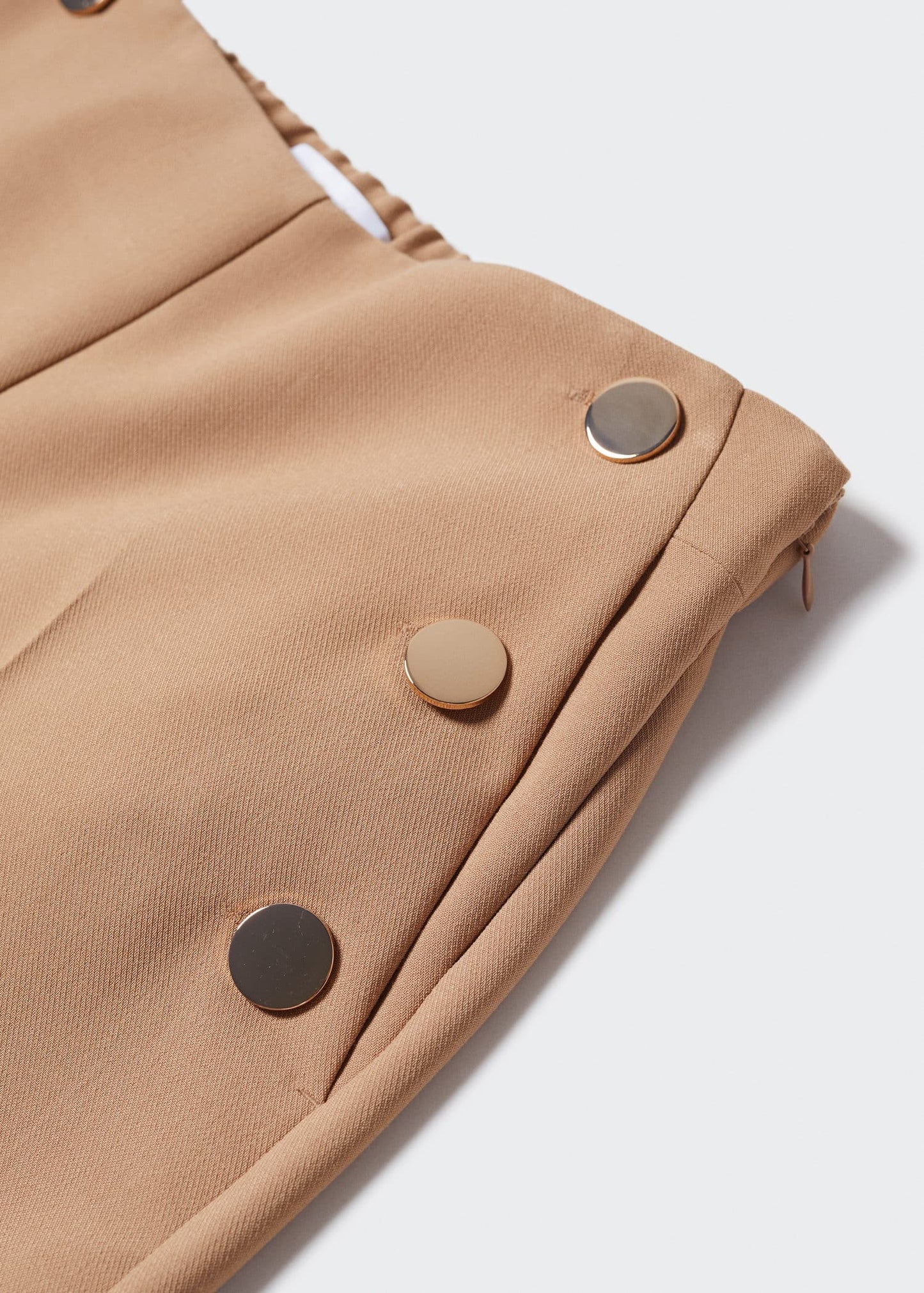 Pantalón Botones Beige
