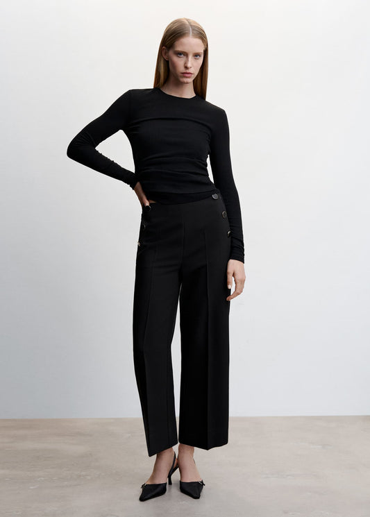 Pantalón Botones Negro