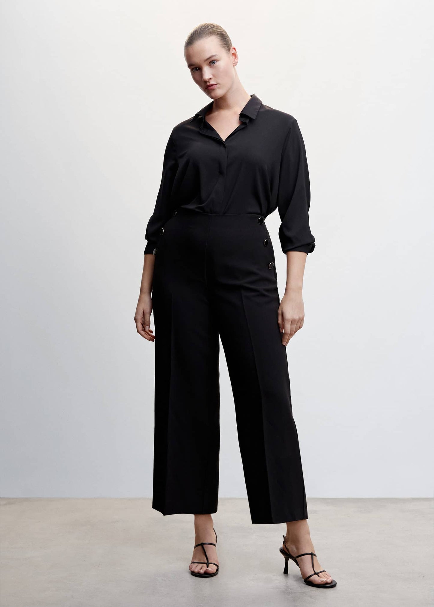 Pantalón Botones Negro