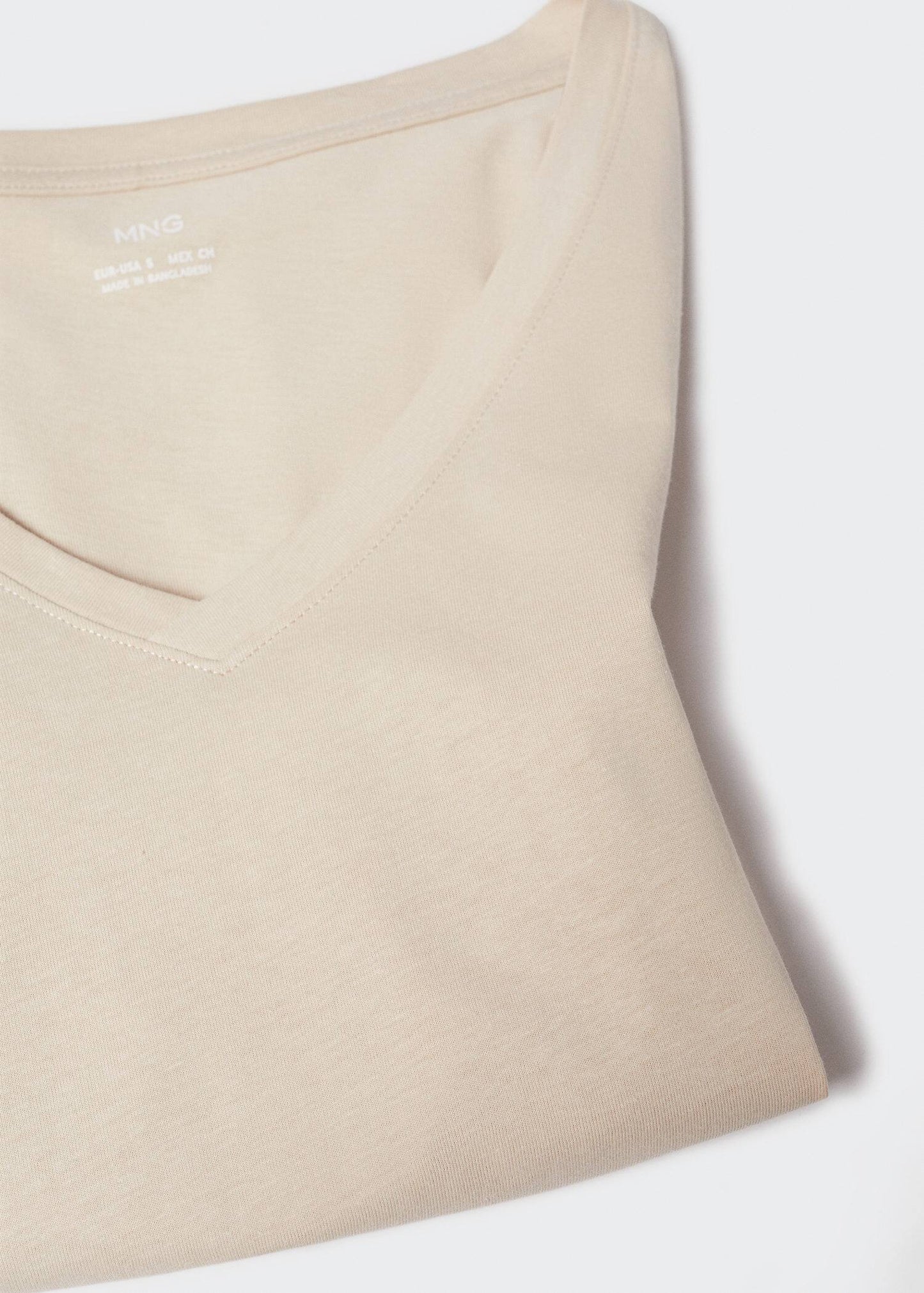 Camiseta Básica Algodón Beige