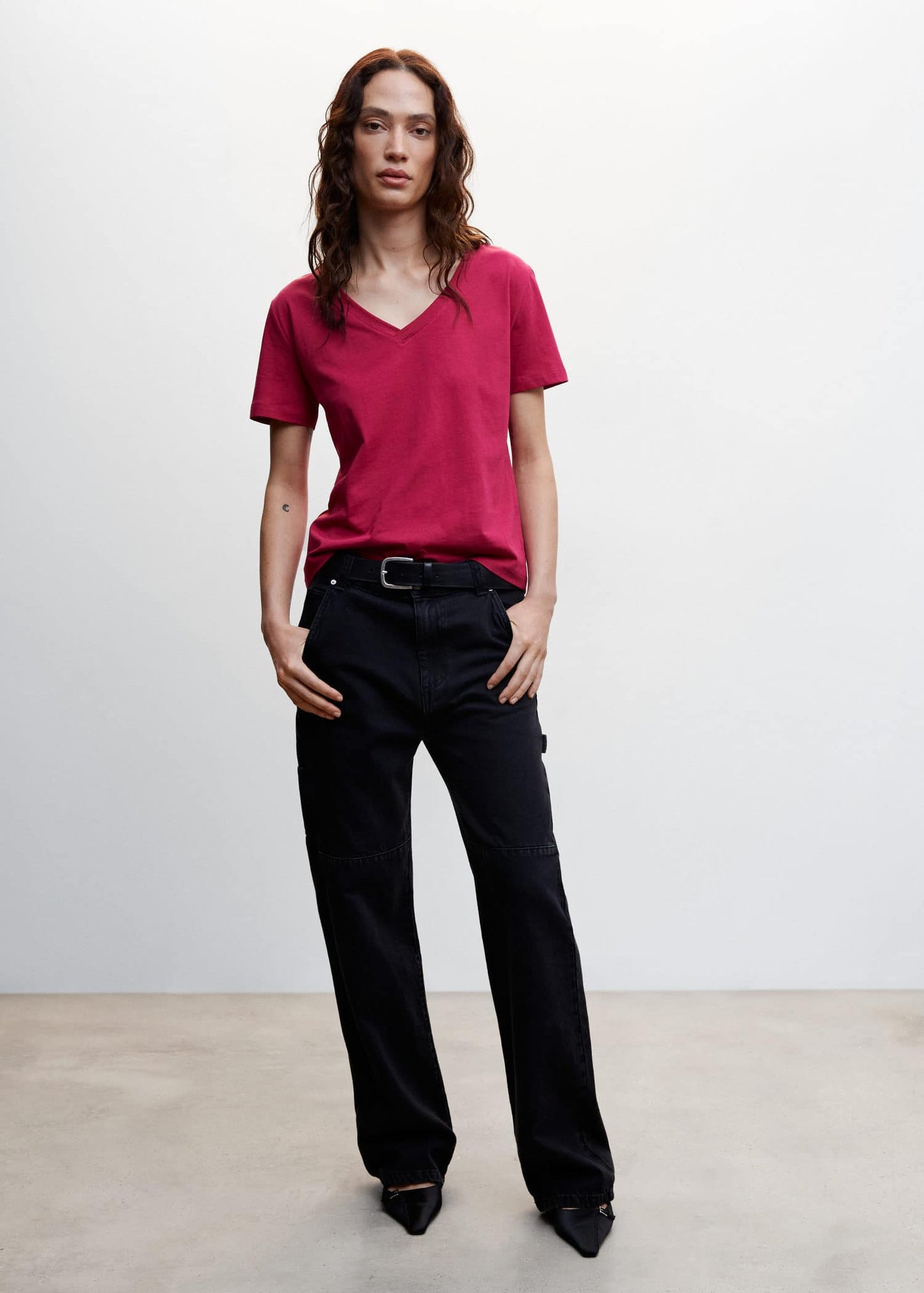 Camiseta Básica Algodón Rosa