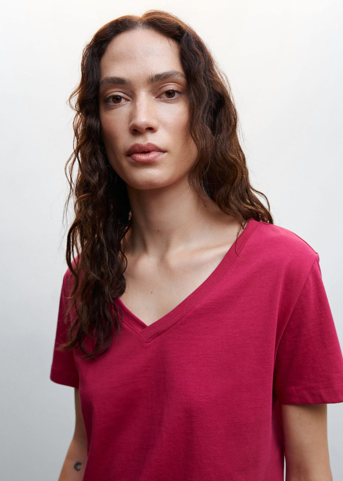 Camiseta Básica Algodón Rosa