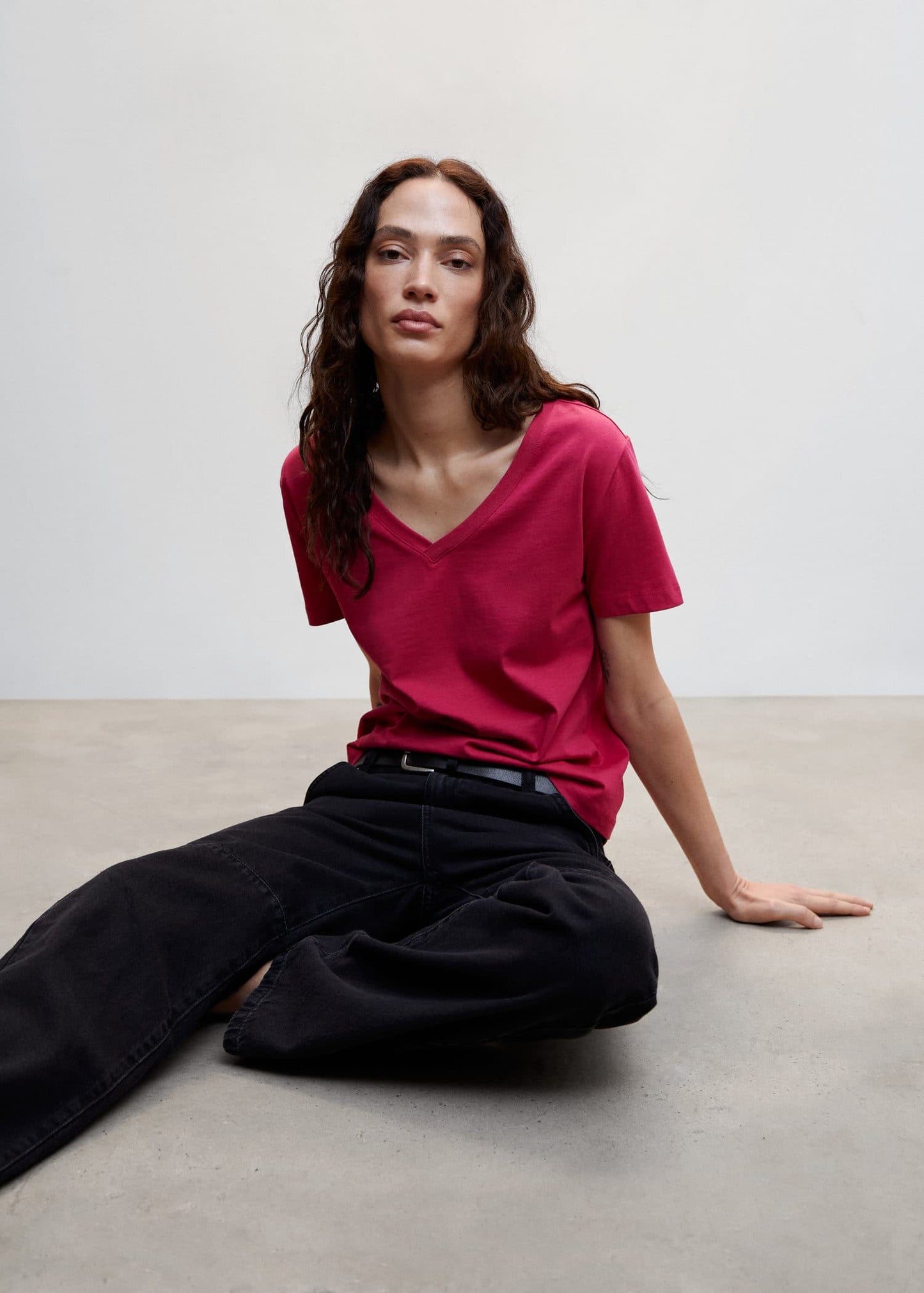 Camiseta Básica Algodón Rosa