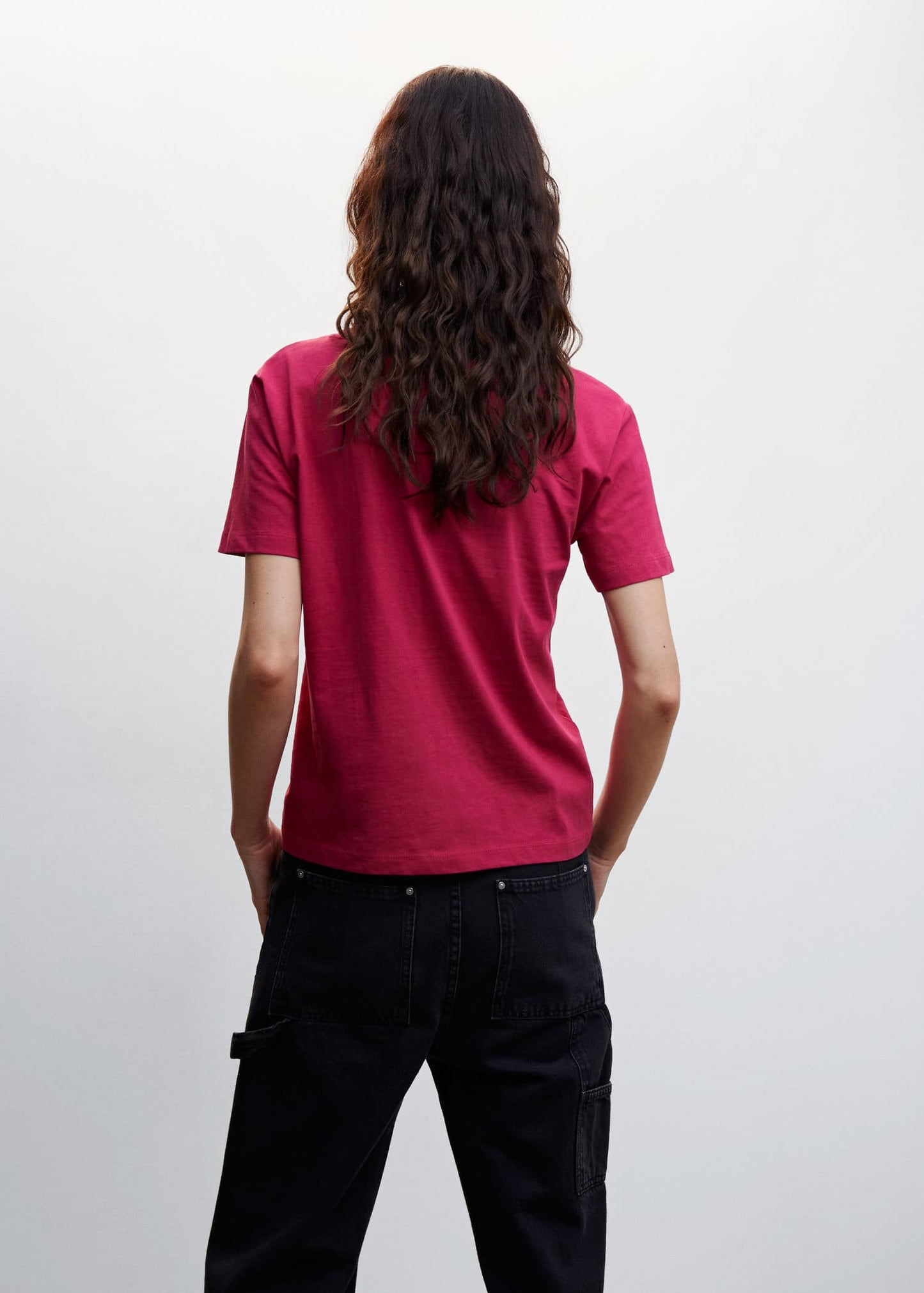 Camiseta Básica Algodón Rosa