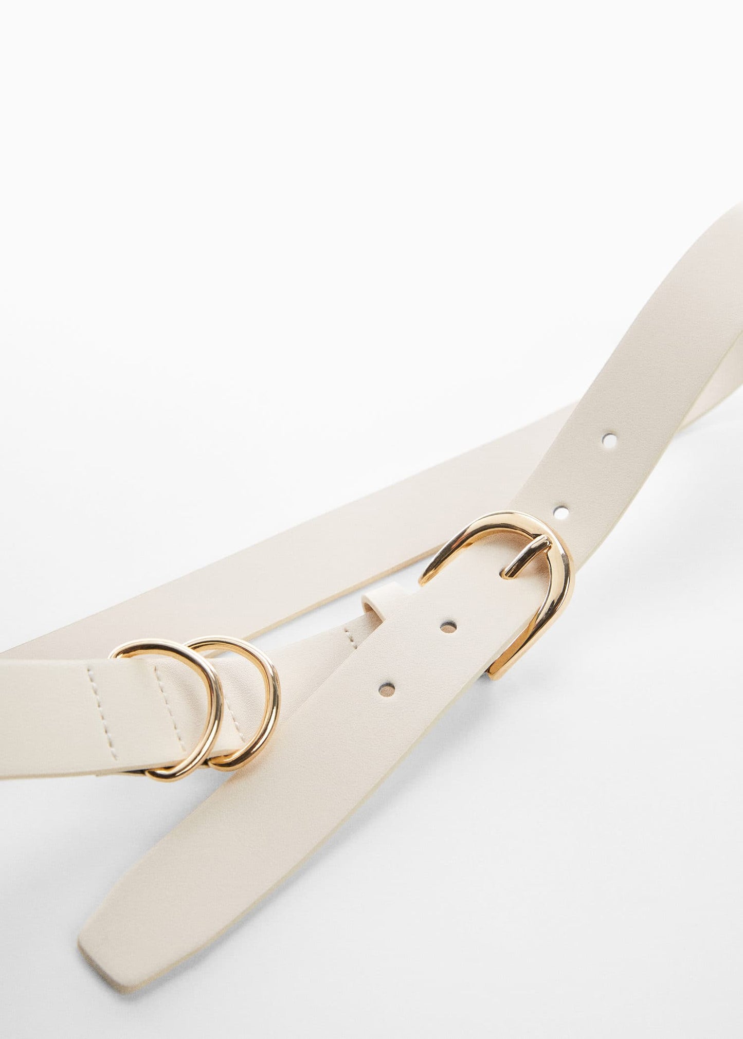 Cinturón Fino Hebilla Blanco